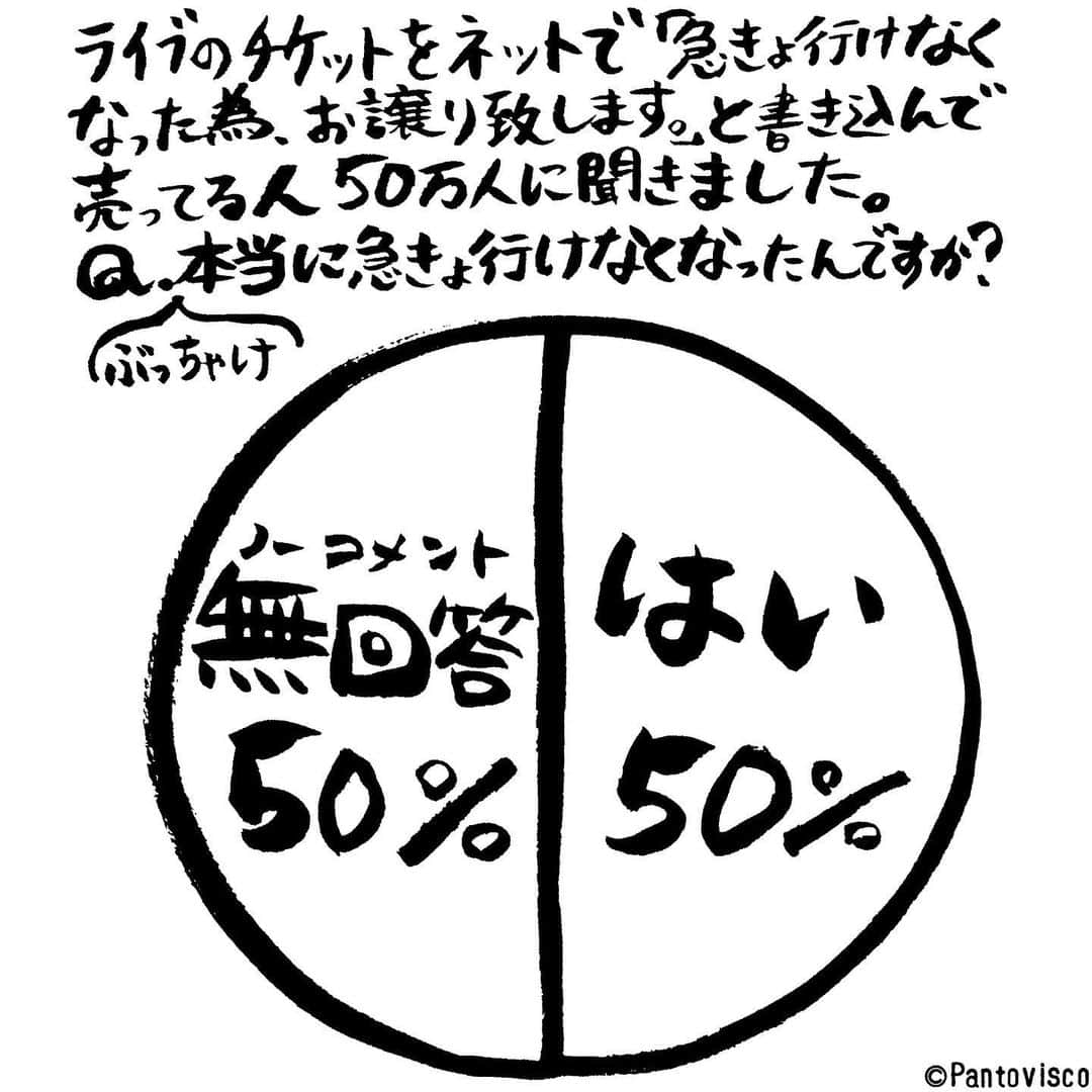 pantoviscoさんのインスタグラム写真 - (pantoviscoInstagram)「『チケット譲ります』 #意味深 #まさか高額転売目的な人は居ないはずまさかね #勝手にアンケート」2月3日 21時28分 - pantovisco