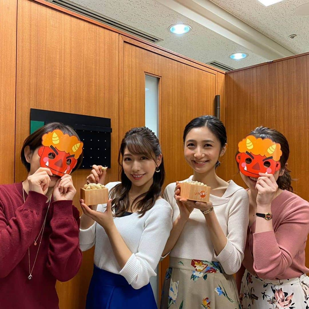 TBS「はやドキ！」さんのインスタグラム写真 - (TBS「はやドキ！」Instagram)「#節分の日﻿ #邪気払い﻿ #鬼役﻿ #豆まき﻿ #小野寺結衣﻿ #尾崎朋美﻿ #近藤夏子﻿ #皆川玲奈﻿ #アナウンサー﻿ #はやドキ﻿ #tbs﻿」2月3日 22時17分 - tbs_hayadoki