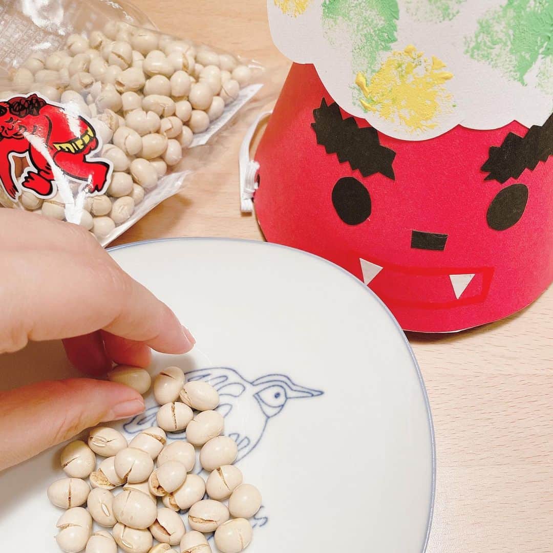 野中藍さんのインスタグラム写真 - (野中藍Instagram)「節分👹 家族で夜、豆をいただきました☺️ 無病息災。 みんなが健康な身体と心で穏やかに過ごせますように。。🕊✨✨ In Japan, there is an event called Setsubun. We throw beans to ward away bad spirits👹 ・ ・ #節分　#そろそろ歳の数だけ食べるのがキツい #息子は１つでちょっとびっくりしました😅」2月4日 9時55分 - ai_nonaka