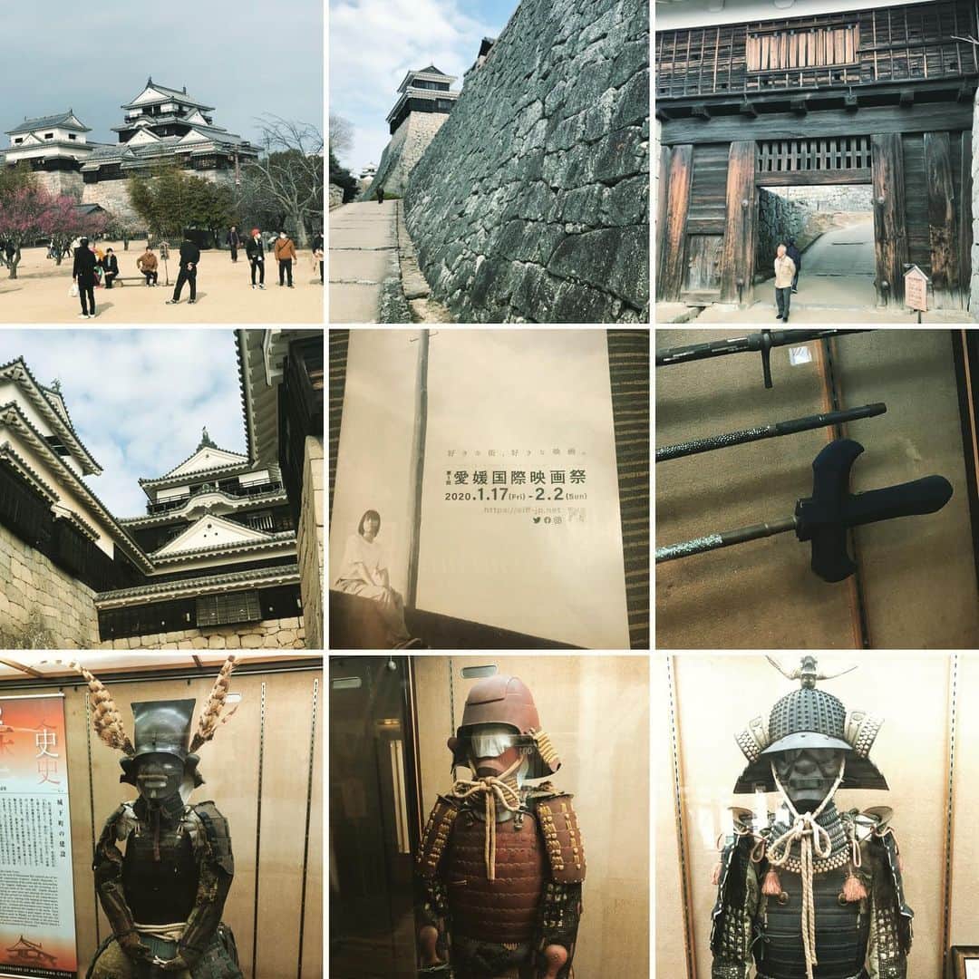 本広克行さんのインスタグラム写真 - (本広克行Instagram)「#愛媛国際映画祭  #観光コンテンツ #松山城観光  映画祭がないと来てなかった場所 時代劇の映画を撮影終わったばかりだから見るものの意味が良くわかって楽しかった。兜の羽とか、十字の槍とか、他のお城も行ってみたくなります」2月4日 15時48分 - kmotohiro