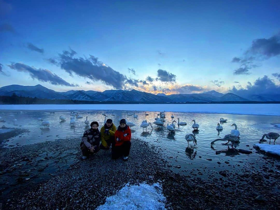 佐藤広大さんのインスタグラム写真 - (佐藤広大Instagram)「屈斜路湖、素晴らしすぎました。﻿ 「白鳥の撮影ロケーションとして世界一 」と絶賛されているそうです。﻿ 白鳥とコタン温泉の湯気が演出するパノラマ絶景。﻿ ﻿ #屈斜路湖 #白鳥 #北海道クオリティ」2月4日 16時33分 - satokodai601113