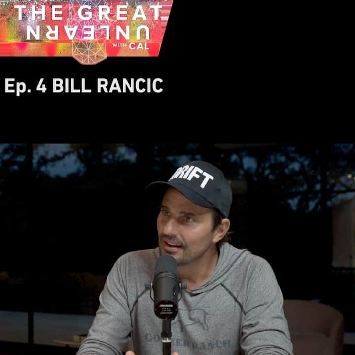 ビル・ランシックのインスタグラム：「Excited to part of the new podcast The Great Unlearn with @bunkercal. My episode is live today. The Great Unlearn is about “diving into unlearning and questioning what the world taught us and how to be the truest version of yourself.” Go to link in my bio to listen and also subscribe. I highly recommend it! #thrgreatunlearn」