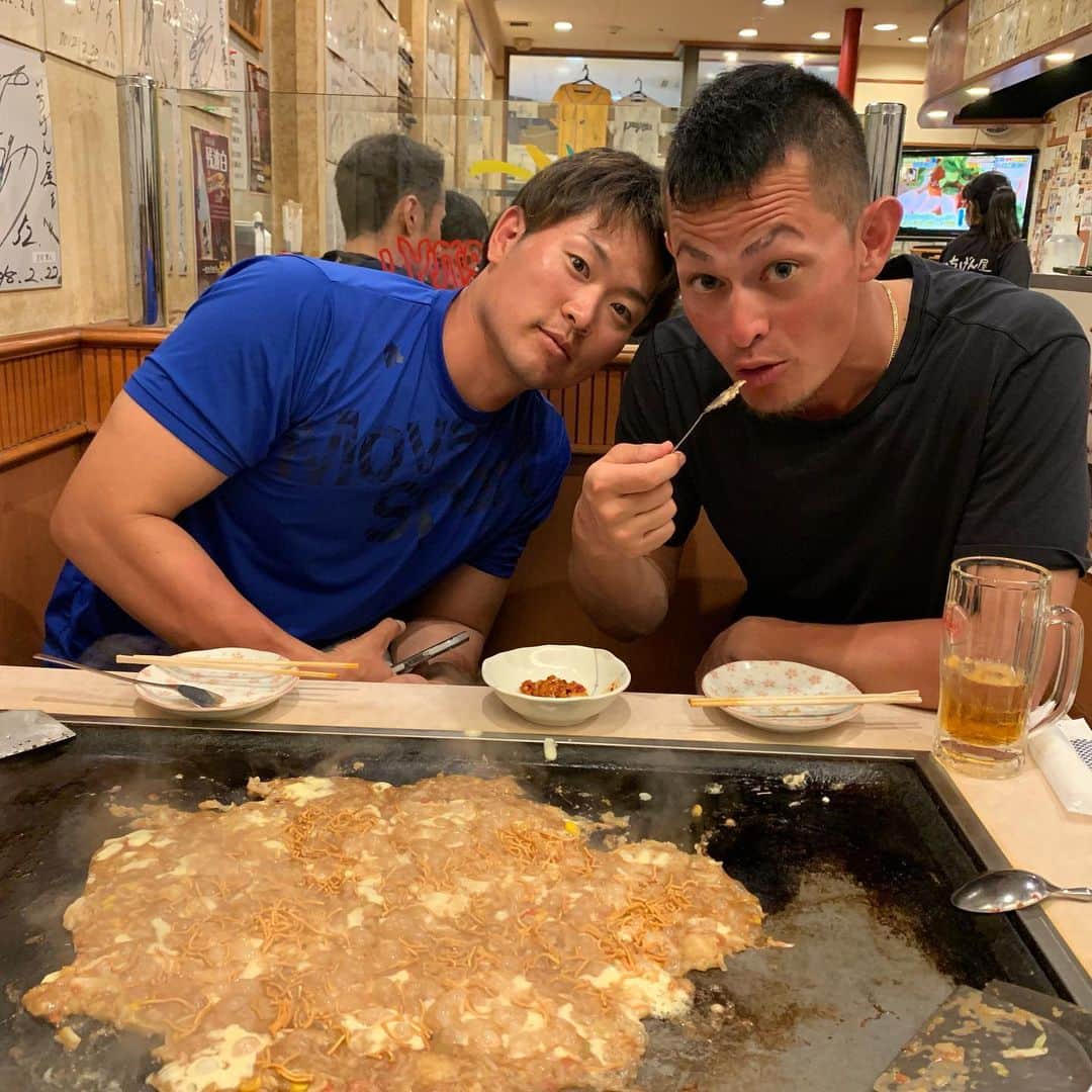 梶谷隆幸のインスタグラム：「キャンプ休み前もんじゃ！」