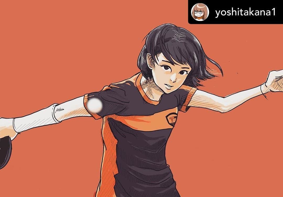 ソ・ヒョウオンさんのインスタグラム写真 - (ソ・ヒョウオンInstagram)「감사합니다!😍 Thank you 🤗 . . Posted @withregram • @yoshitakana1 自分の絵柄風に模写。  卓球のソヒョウォンさん絵面カッコ良すぎ！  #徐孝元 #ソヒョウォン #tリーグ #top名古屋 #suhhyowon #卓球 #tabletennis #イラスト #illustration #ipadpro #procreate #模写 #pingpong」2月4日 20時44分 - suh_hyowon_