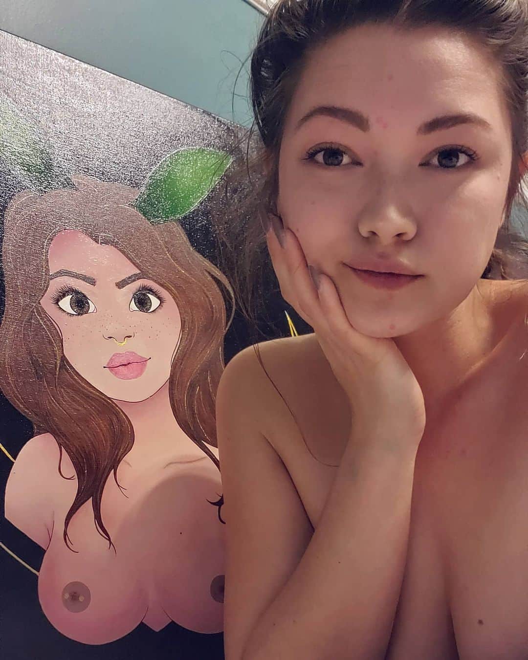 Chelsie Arynのインスタグラム：「🐰💚 Artist: @cmdpaint」