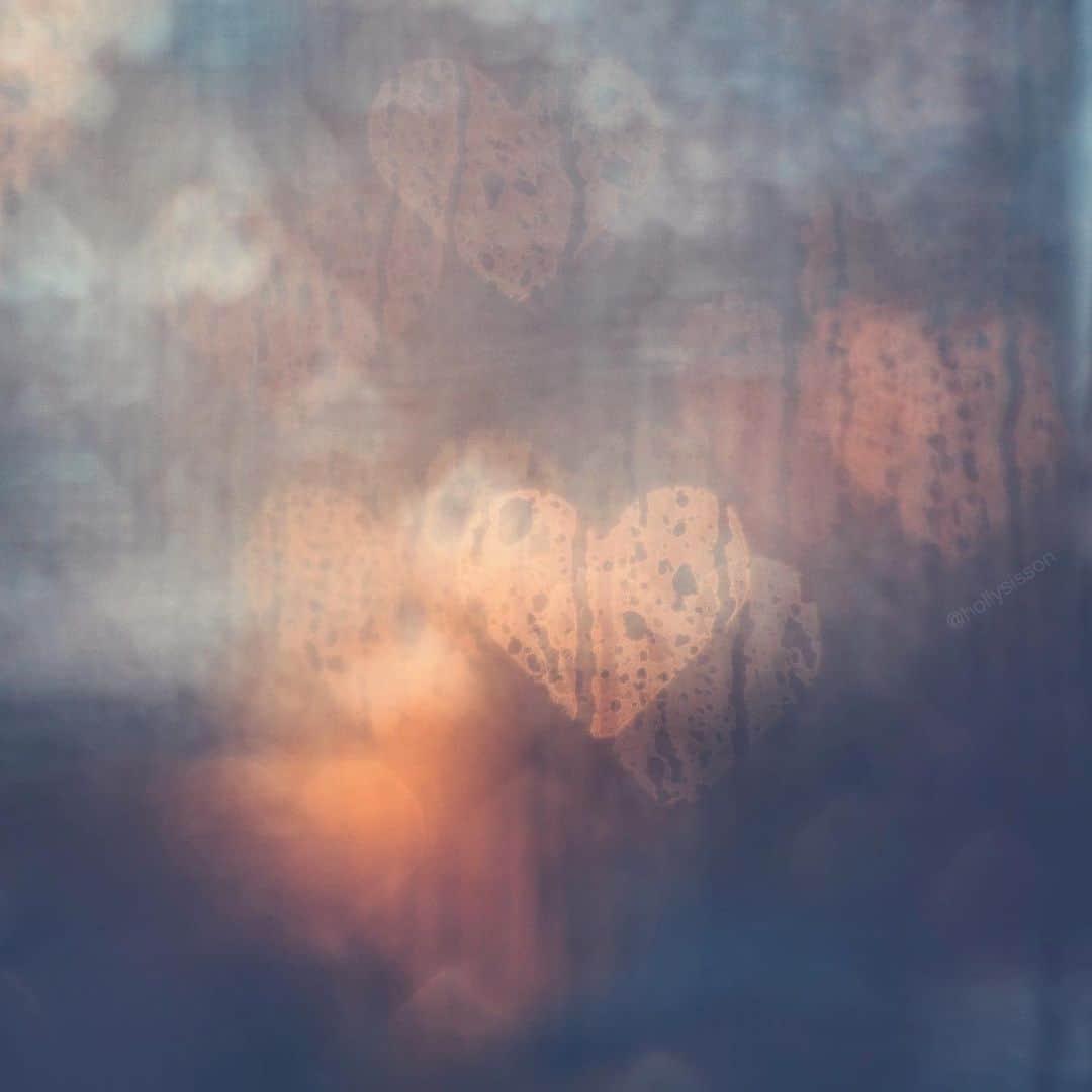 Holly Sissonのインスタグラム：「❤️💦❤️ ~ #bokeh #hearts #raindrops #abstractart  Canon 5D MkIV + Lomography 85mm #Petzval Art (See my bio for full camera equipment information plus info on how I process my images. 😊)」