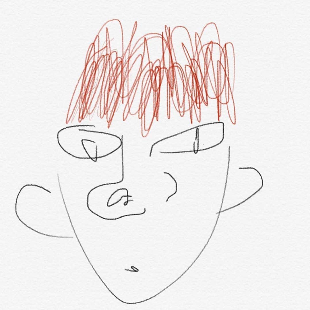 としみつのインスタグラム：「今の名前には30秒で描いたこのくらいのプロフィール画像が丁度いい。」
