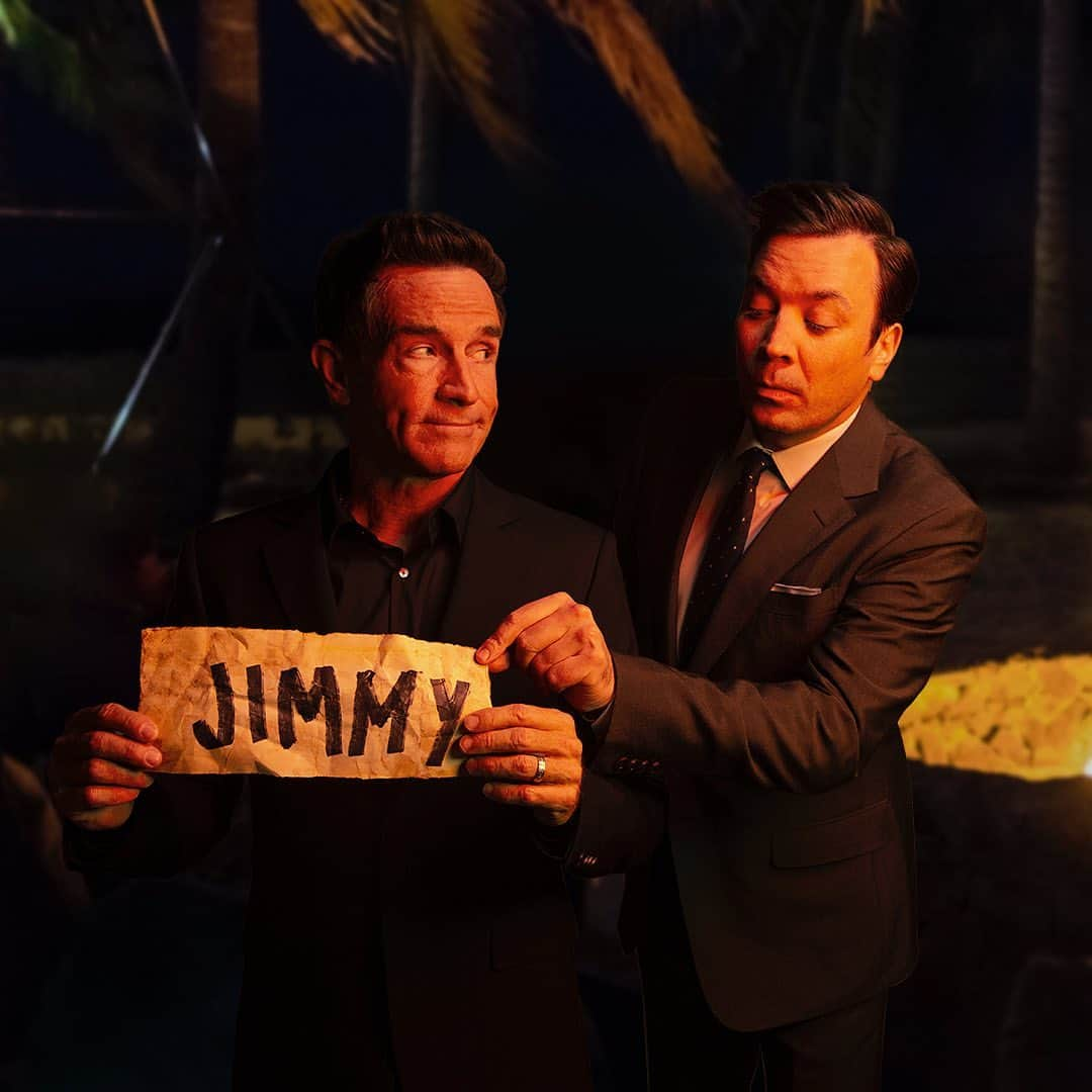 ジミー・ファロンさんのインスタグラム写真 - (ジミー・ファロンInstagram)「I think I just got sent home before the season premiere!?!? @jeffprobst」2月5日 11時01分 - jimmyfallon