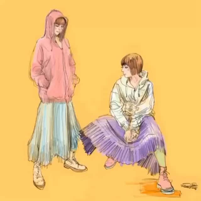 五十鈴ココのインスタグラム：「paint by @watanabe_naoki6303  運動・食事・歌う・作る 毎日同じようで 全然違う  このルーティンに慣れていこう  ルーティンニガテ。  歌いたい」