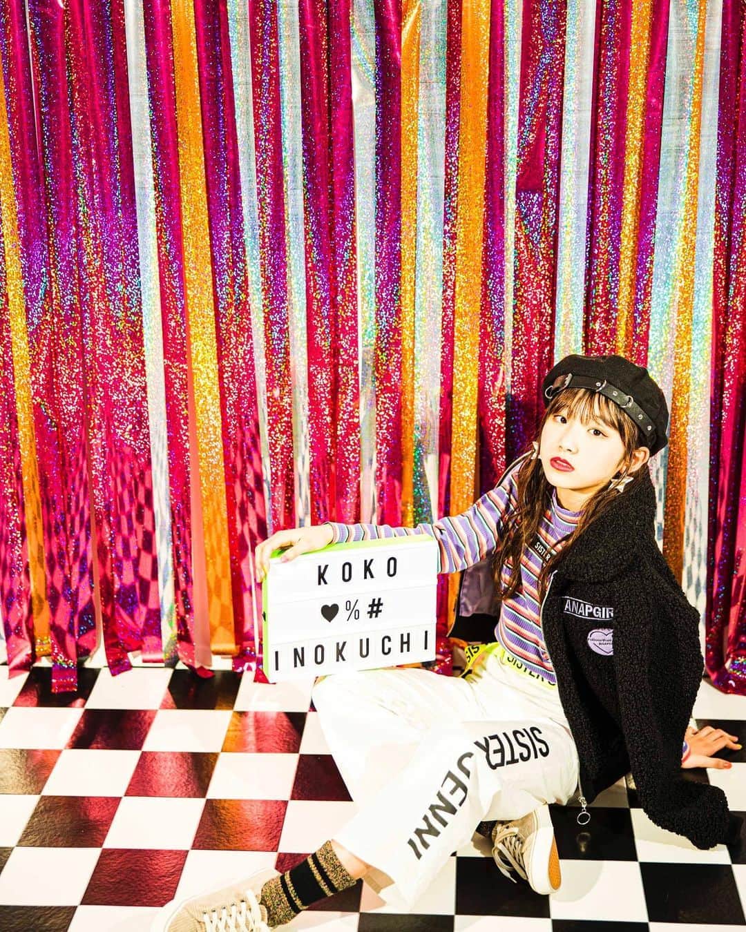 ニコ☆プチのインスタグラム：「﻿ 2月号のココ特集の別カットを大公開✨✨﻿ ﻿ ﻿ ダンスのカットは、実際に曲をかけて踊りながら撮ったんだよ💃﻿ ﻿ ﻿ 見た目はプチギャル、中身は乙女なココをこれからもよろしく😆﻿ ﻿ ﻿ ﻿ #ニコプチ﻿ #井口虹姫﻿ #ダンス﻿ のときは﻿ #ここぴ﻿ ってよんでね！」