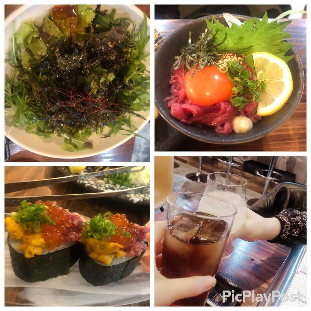 pe_momo.293さんのインスタグラム写真 - (pe_momo.293Instagram)「ハロ～✨. お疲れさまん（˶′◡‵˶）. 5枚もpicあるの👀💕. . やっぱり🥩が大好きです🤤✨. #肉食女子 🥩#肉大好き女子 ♡. . .  昨日の#女子会 ❤️. . 東梅田にある🐄 極上牛タンを 頂けるお店  @yakiniku_lab. 『焼肉Lab』に行って来たよ🥩🥩🥩♡. , . 特上や上のお肉ばかり😂♡. 焼いて待ってる時間も至福の時間🤤🥩♡. . . 私は牛タンが大好きなんだけど. 1枚目pic  焼肉ラボの厚切り牛タン🐄✨. 極上サーロインはワサビで頂くんだけど　柔らかくて旨味があり美味しすぎ(ToT). タンに入れてくれてる切れ目もまたいい感じ💛. . . . 特上カルビにウニとイクラのっけも 　お肉と合いすぎる😍✨✨. . おススメを聞いて単品注文したんだけどてくるもの全部大満足だった😂❤️❤️. . . 友達はラフランスというお酒がかなり美味しかったようだよ🍷♡. (私はウーロン茶🥤）. . . 最後のデザート　キャラメル旨プリンも美味しかったよ🍮💕. . . オーダーしたメニュー↓　全部ホントに美味しくて私がオススメしたい笑🤤 . . ⚫︎サラダ食べ放題（チョレギ）→韓国のりもりもりで大好きな味　食べ放題なんて女子に嬉しいよね♡ . ⚫︎ジューシーな厚切り牛タン. ⚫︎極上サーロイン200ｇ(5食限定）. めったに味わえない美味しさ🤤🥩. . ⚫︎特上カルビ雲丹のっけ ⚫︎特上カルビいくらのっけ ⚫︎近江牛トロご飯～ウニノッケ～ ⚫︎タンユッケ ⚫︎キャラメル旨プリン ⚫︎ガトーショコラバニラアイ . . . 女子2人でお腹ぽんぽこりん🙈. 美味しい極上お肉を食べながら～あれもこれも色んな事話して楽しい時間すぎたよ❤️. そして一番感じたのは　質の良い極上のお肉なのに　コストパフォーマンスが良すぎる(✪̼o✪̼)✨✨ ここは穴場だなと感じました笑. , , . . ✅コスパ◎🙆‍♀️デートに女子会、ファミリーにもオススメ🍺. 🚩大阪市北区曽根崎2-10-21 第3河合ビル3F  東梅田から徒歩3分  お初天神商店街 . 📞0668096225 . 営業時間：12:00～23:00 （料理L.O. 22:30. 定休日：なし. https://yakinikulab.owst.jp/ . ✅「焼肉Lab」で検索してみてね❣️.. . . . . . 今日も見に来てくれてありがとう（˶′◡‵˶）💕. いつも嬉しいです🥺❤️❤️✨. . .  コーデ　ポンチョアウター#エイミーイストワール @eimyistoire_official. . . . Casting By @woomy.restaurant . #PR#梅田グルメ#梅田焼肉#梅田居酒屋#梅田新年会#大阪グルメ #大阪焼肉#大阪居酒屋#お初天神グルメ#贅沢#梅田個室 #梅田お肉#popjapan必吃#モッパン #うにく#食べ放題 #好きの人と繋がりたい #インスタ映え #宴会 #pr#デリスタグラマー#食インフルエンサー」2月5日 17時45分 - pe_momo.293