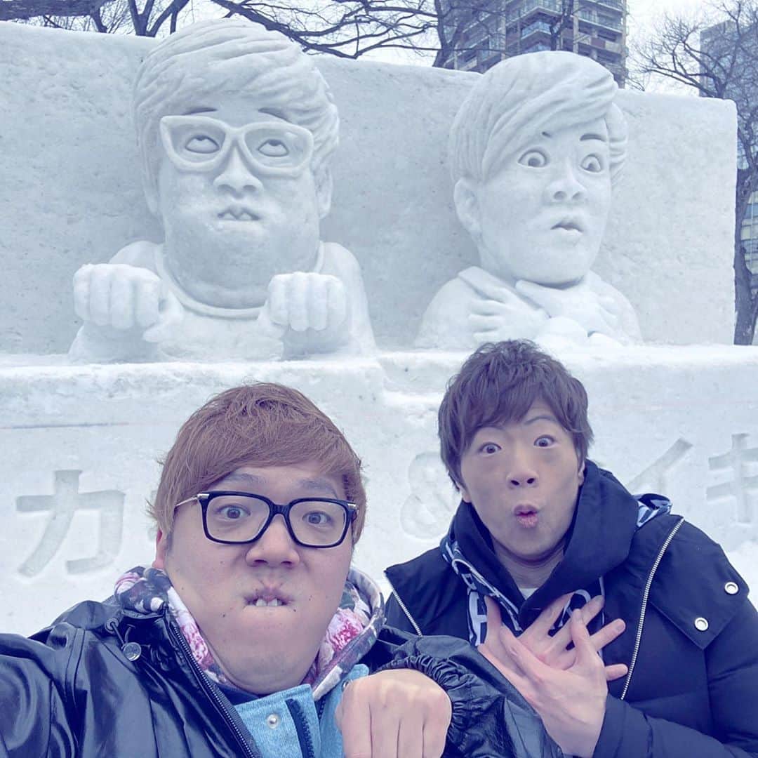 HIKAKINさんのインスタグラム写真 - (HIKAKINInstagram)「札幌雪まつりに超巨大なヒカキン&セイキン雪像を作りました！😎😎☃️2月11日までなので良ければ是非是非写真撮ってSNSでつぶやいてみて下さい😂🎉 #札幌雪まつり #ヒカキン  #セイキン」2月5日 19時08分 - hikakin