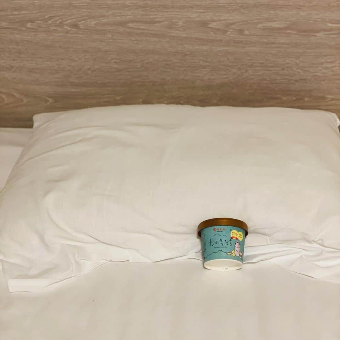 前田玲奈さんのインスタグラム写真 - (前田玲奈Instagram)「遠征でホテルのベッドで待ってくれていたのは… #九州そだち　でした 現地スーパーを物色していた時に見つけました！ #クリームチーズバタークッキー味　マジで美味しかった… 全ての疲れを癒してくれた… これよ…これがアイスよ… 優しいチーズとたまに出会うしっとりクッキー♡そして何よりもすっきりしているミルク感！ 大満足。 九州の方ぜひ食べてみてね！ #アイ活 #弘乳舎 #icecream #スーパーアイス #福岡 #fukuoka #kokura #九州 #アイスフェアリー」2月5日 20時55分 - maedarena_ice
