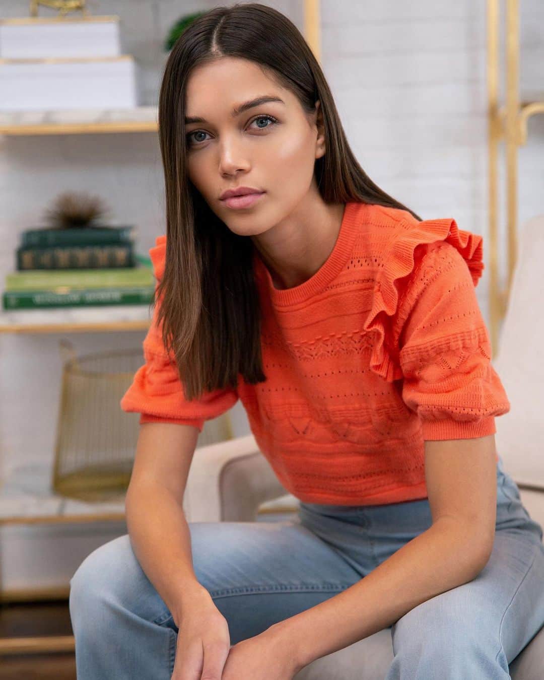 エラモスのインスタグラム：「Orange you glad you can shop this Ella Moss top for Spring?」