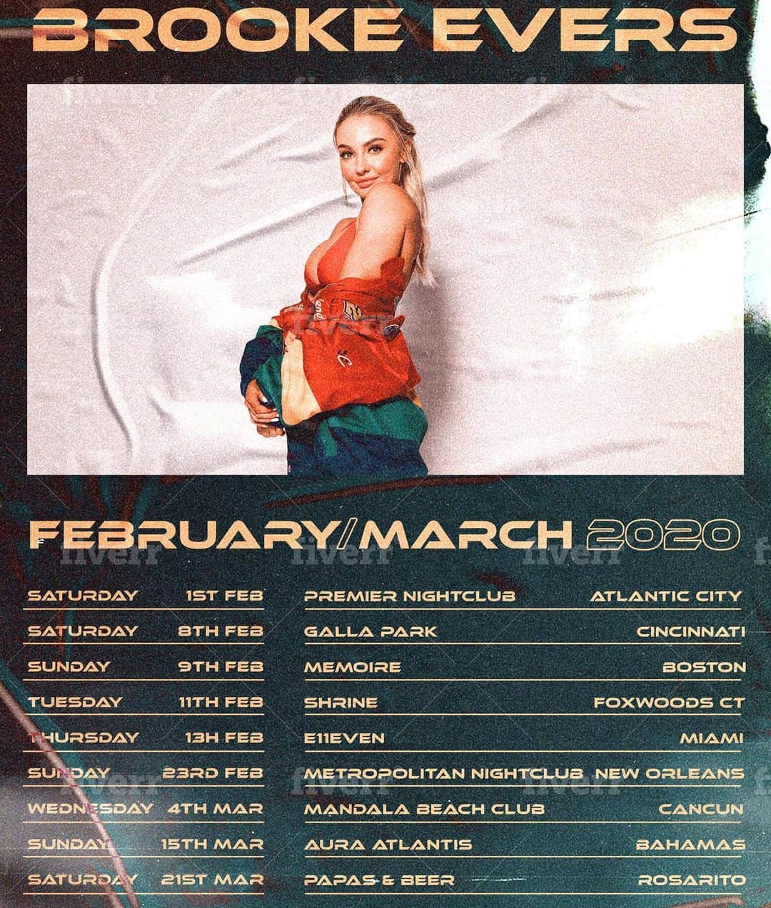 BROOKE EVERSさんのインスタグラム写真 - (BROOKE EVERSInstagram)「Just letting y’all know where I am this month into March! COME RAGE!!!! @skamartist #skamlife」2月6日 8時42分 - brookeevers