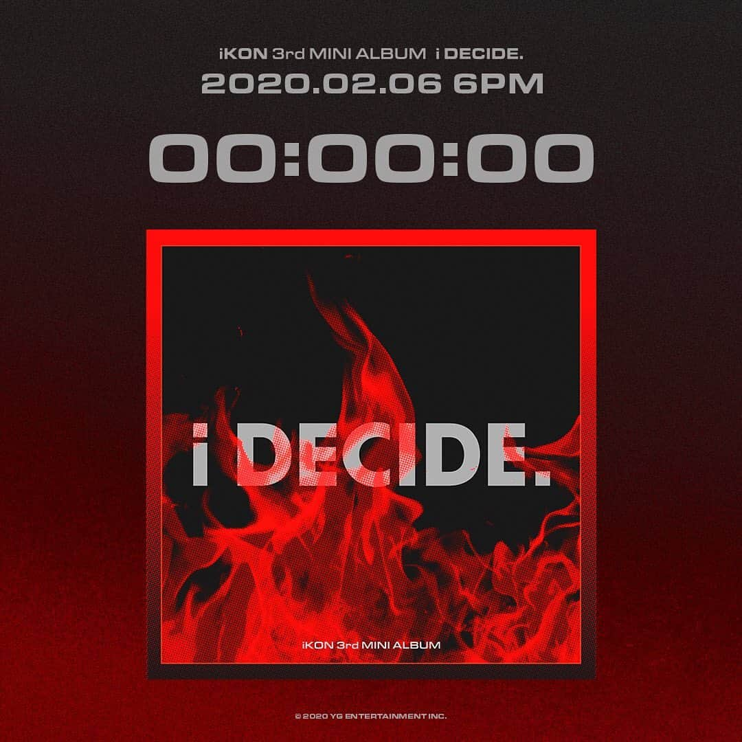 iKONさんのインスタグラム写真 - (iKONInstagram)「#iKON #아이콘 #The3rdMiniAlbum #i_DECIDE #iKON_iDECIDE #Title #뛰어들게 #Dive #ReleaseCounter #Today #20200206_6PM #YG」2月6日 9時11分 - withikonic