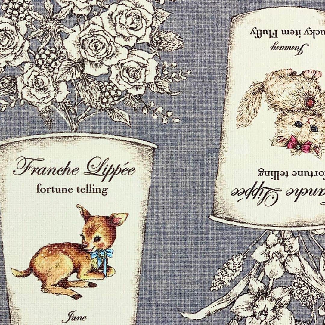 franche lippee officialさんのインスタグラム写真 - (franche lippee officialInstagram)「・ 新しいテキスタイル 『Fortune』🔮🧙‍♀️✨ ・ ・ #franchelippee #フランシュリッペ #バンビ #bambi #ねこ #しろねこ #白ねこ #にゃんこ #あざらし #アザラシ #うさぎ #rabbits #りす #青い鳥 #げっ歯類 #花のある暮らし #花柄 #flower #textiledesign #textile #テキスタイル #くま #こぶた #くりぼー #イラスト」2月6日 18時43分 - franchelippee