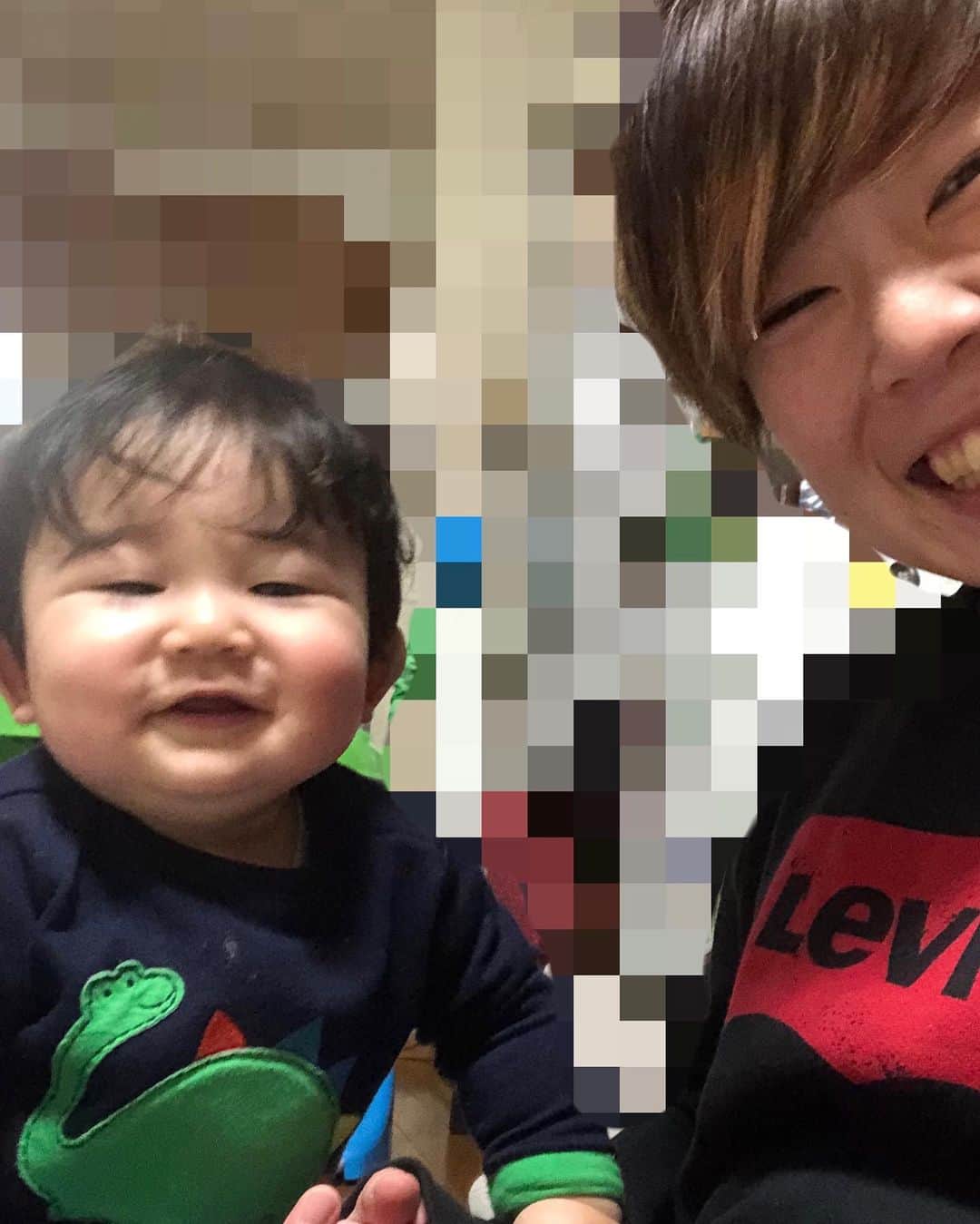 小野崎玲皇のインスタグラム：「れおたwith弾丸BOY🦁×👶」