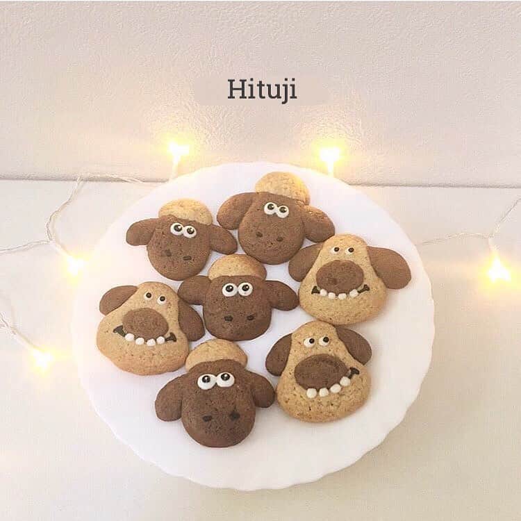 Sucleさんのインスタグラム写真 Sucleinstagram ひつじのショーン ふっくらかわいいショーンのクッキー 抜き型を使わずにクッキーを作ると こんなふうにふっくらしてかわいい 仕上がりになるみたい ぜひ参考にしてみてください Photo By