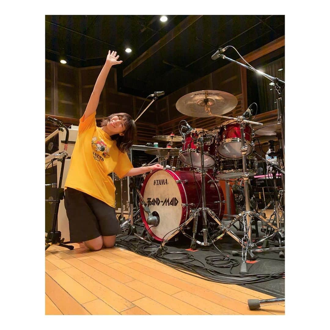 廣瀬茜さんのインスタグラム写真 - (廣瀬茜Instagram)「ゲネプロ2日目終了！！ . 今日はいっぱい音作りを学んだ！ 色々試せて楽しかったー！！！！ . 全体的にピッチを少し下げてみたんだけど、気持ち良く鳴ってくれて嬉しい〜！！！！！ . #bandmaid #進化 #drum #tama #wincent #zildjian #westone」2月6日 23時15分 - akane_bandmaid