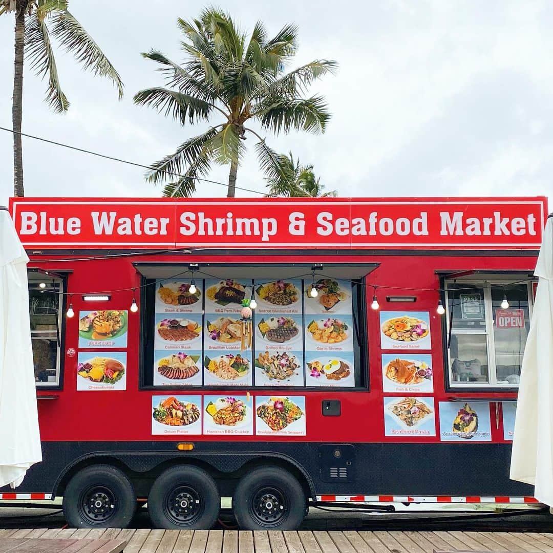 マキ・コニクソンさんのインスタグラム写真 - (マキ・コニクソンInstagram)「Kewalo Harborで フードトラック🚚見ぃつけた！ それも10年ぐらい前に流行ったBlue Water Shrimp Truck！嬉しくてガーリックシュリンプのプレートランチ買ってみた！昔と同じクリーミーで美味しかったけど前と比べるとチョイからになってた。あと白米がきもち固かった。でもドンマイ！たまたまだと思う！他にもお店があったから次回は別のプレートランチをチャレンジしてみよう！😊 #Kewalo Harbor #Blue Water Shrimp Food Truck」2月7日 10時47分 - makikonikson