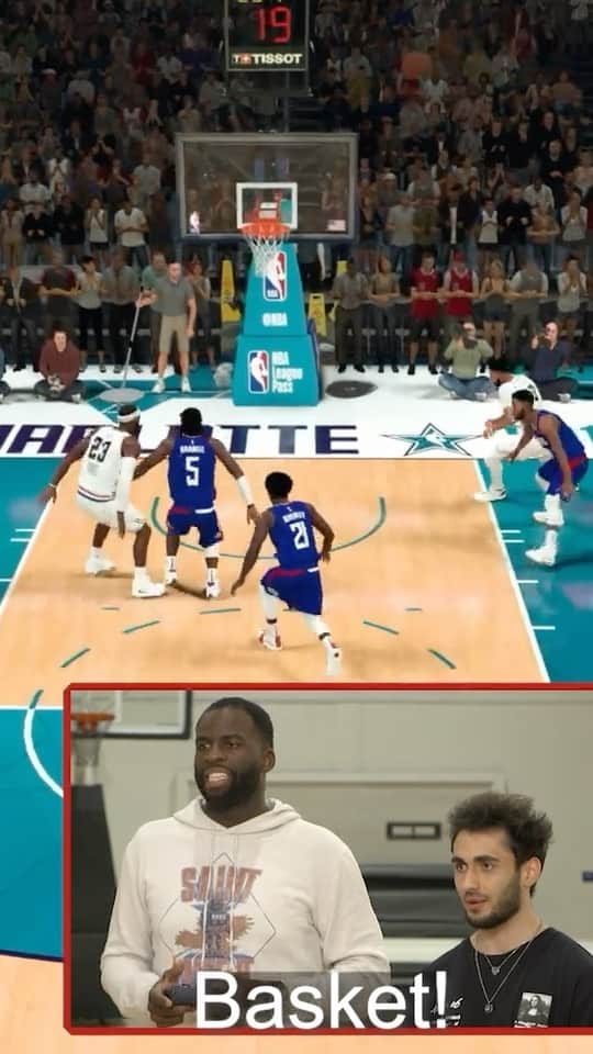 ドレイモンド・グリーンのインスタグラム：「I had so much fun taking on #NBA2K20 pro baller @adamkudeimati playing Stadia across multiple screens. He was way better on the court than I was expecting and I'd say I tested his skill in the game too! @GoogleStadia & @igndotcom #ad #IGNStadiaFaceOff」