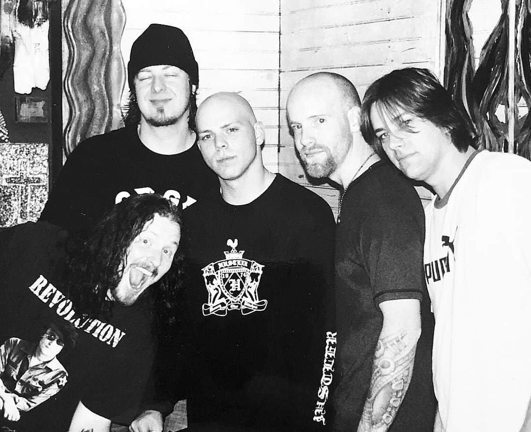 Stone Sourのインスタグラム：「Demo Session 06: Tumult  When Corey and I finished up recording the Project X demos, we knew that we had to put a band together to be able to play out. First, we asked Danny Spain (who tracked drums on the Project X demo) to join, but was formerly in the band 'Down The Sun', so he was out. I suggested Joel to Corey because the two of us had jammed around a little the year prior. Corey made the call and Joel was back behind the drum kit once again. One day Shawn stopped by Corey's place and listened to the Project X demos and said “It’s pretty cool.. I guess I'll play bass.” The 2nd guitar player spot was offered to Josh Brainard, the original Slipknot guitarist that James replaced. He turned down the offer to focus on his own new project. So the four of us started rehearsing for the first show. About a week out from the show, James told Shawn he wanted to play with us and he joined the band. We knew we needed a great closing song for the live set, so we went back to the Stone Sour vault and grabbed Tumult. This is the original recording from 1996. - @joshrandofficial  Click the link in our bio to listen now.」