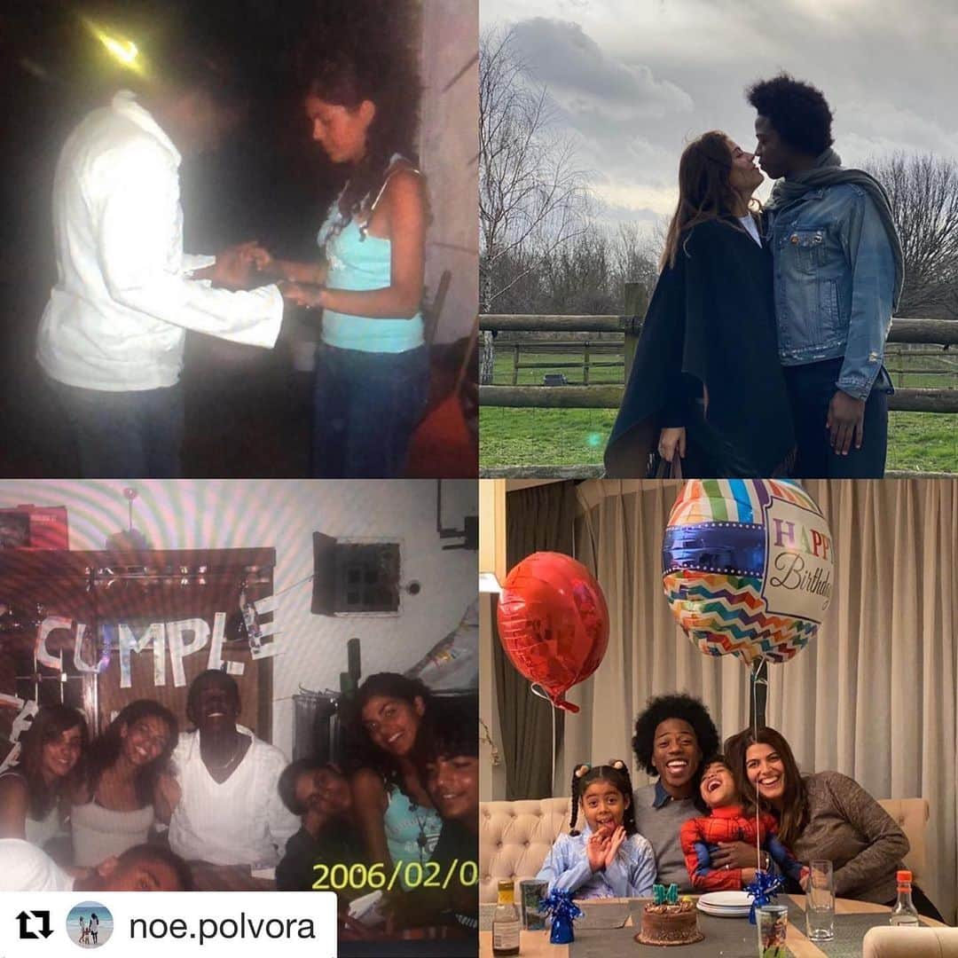 カルロス・サンチェス・モレノのインスタグラム：「❤️👊🏿🎂 ・・・ Feliz cumpleaños mi amor 💓 Parece mentira que hoy estes cumpliendo 34 años!!!🤩 Parece que fue ayer cuando celebrábamos tus 20 años en el barrio donde nos conocimos✨ Valoro tanto esos lugares, momentos y vivencias.  Y saber que por más años que pasen tu esencia es la misma. Siempre alegre y positivo, inteligente, buen compañero y por  sobre todas las cosas la humildad que te caracteriza y te hace único.  Te mereces lo mejor hoy y siempre.  @carlossanchez6  Te amo con todo mi corazón. ♥️」