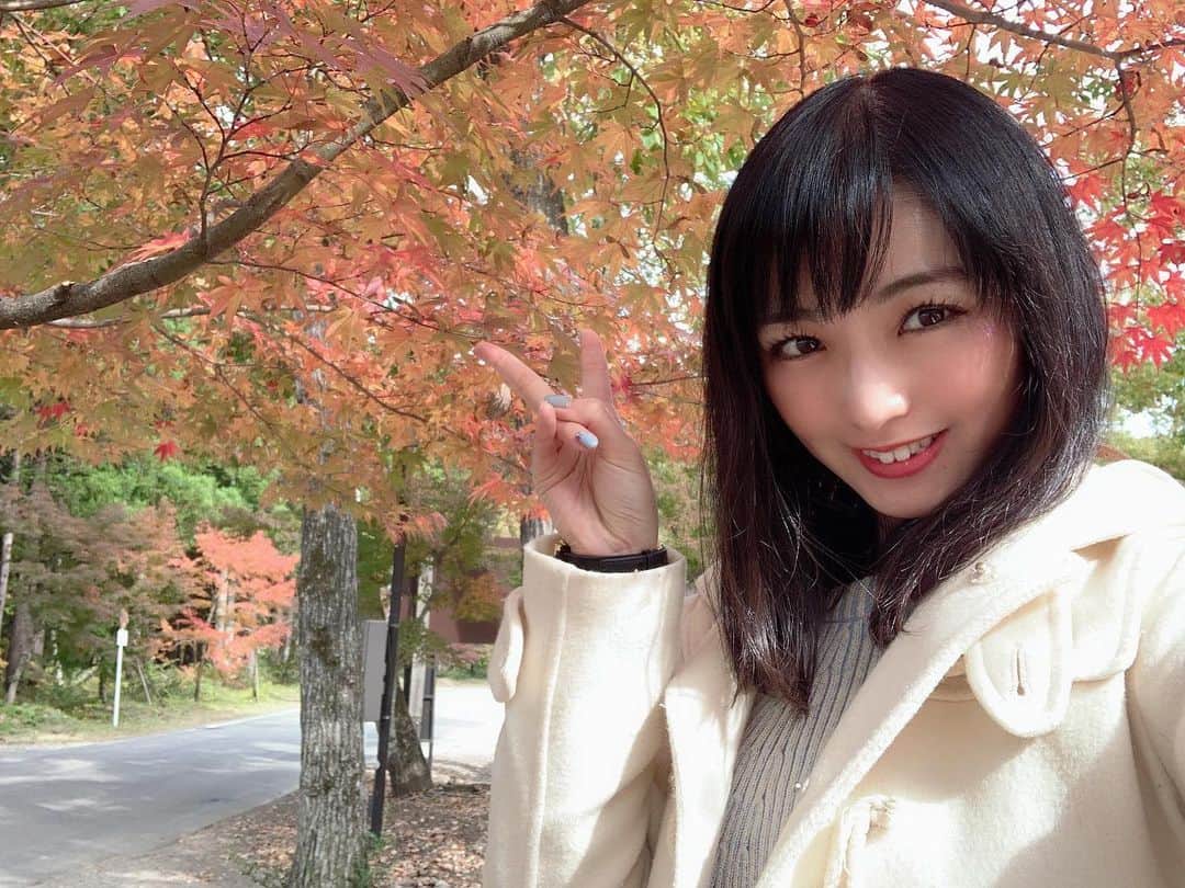 伊藤桃さんのインスタグラム写真 - (伊藤桃Instagram)「会津鉄道の旅パート2♡ 最初に下車したのは····· #塔のへつり駅 ✨ 国指定天然記念物の塔のへつりの最寄り駅です^^* 季節は11月あたま。ホームからも紅葉をかんじられます♡ 🚉 まるで林の中にたつ、山小屋のようなかわいらしい塔のへつり駅。 駅の中もまさにそのまま、素朴な雰囲気がとてもよきでした🥺 6.7枚目: 駅の入口も可愛らしいですよね✨ 🚉 もちろん、せっかくなので約1時間半の停車時間の間に、塔のへつりにも向かいましたよー！ 8枚目: 踏切にあった車両のマークかわいい🥰 9枚目: ああ、こんなローカル線の雰囲気がただすきです。 10枚目: もう1枚はれたので自撮りペタリ。笑笑 塔のへつり編につづく(❁´ω`❁) 🚉 #会津鉄道  #ローカル線の旅  #ローカル線の駅 #japan_of_insta  #タビジョ」2月7日 19時47分 - itomomo_tetsu