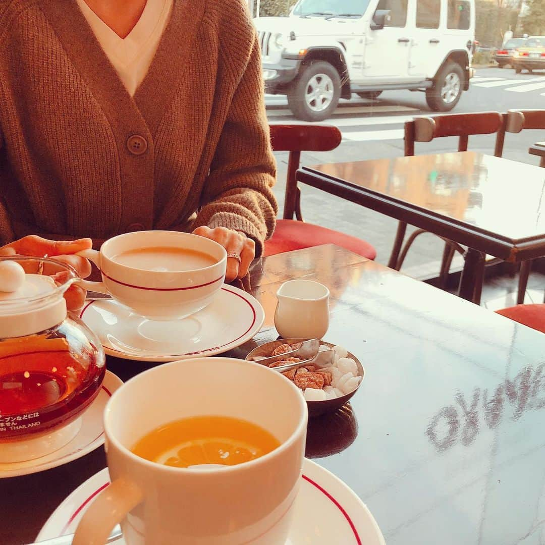 佐藤弥生さんのインスタグラム写真 - (佐藤弥生Instagram)「' tea time❤︎ ' #teatime#付き合ってくれてありがとう#連れ出してくれてありがとう#2人に感謝#figaro」2月7日 20時27分 - yayoyayo_s