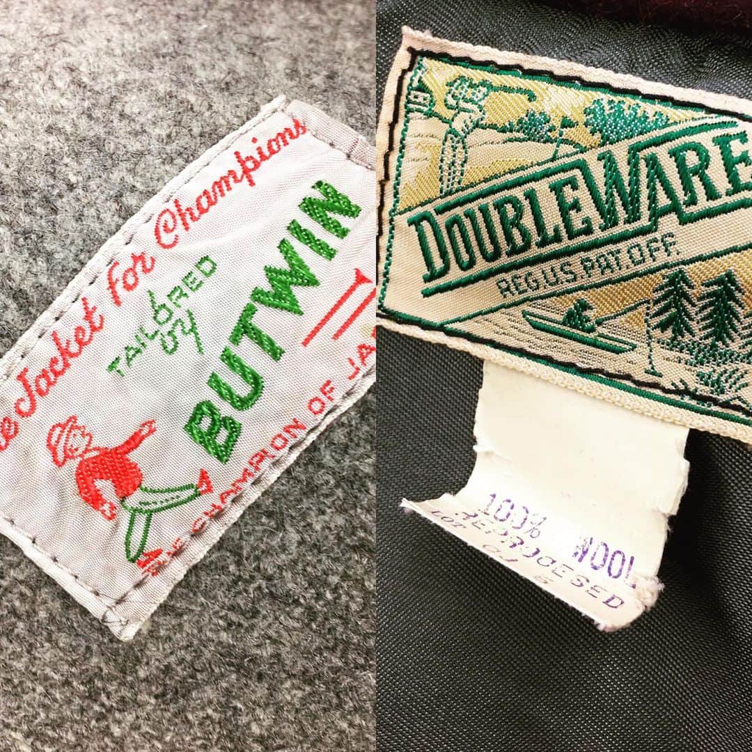 湯江タケユキのインスタグラム：「スポーツJK  タグ #1950s#butwin #1940s#doublewear  #sportjacet#work#vintage #湯江タケユキ かわいい タグ  特にbutwin社の 50sは 1番 好きかも。」