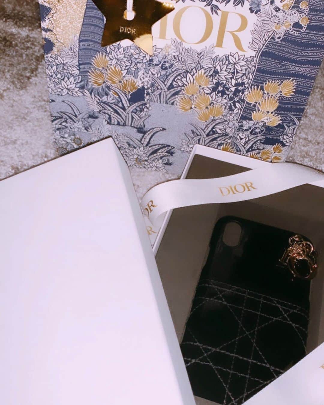 のインスタグラム：「. 結構前のDiorのカバー❄️✨💕 クリスマスバージョンなってて可愛い😍 最近Dior好きあとCHANEL🥺❤️笑 #dior #caseiphone #xmas #xmaspresent」
