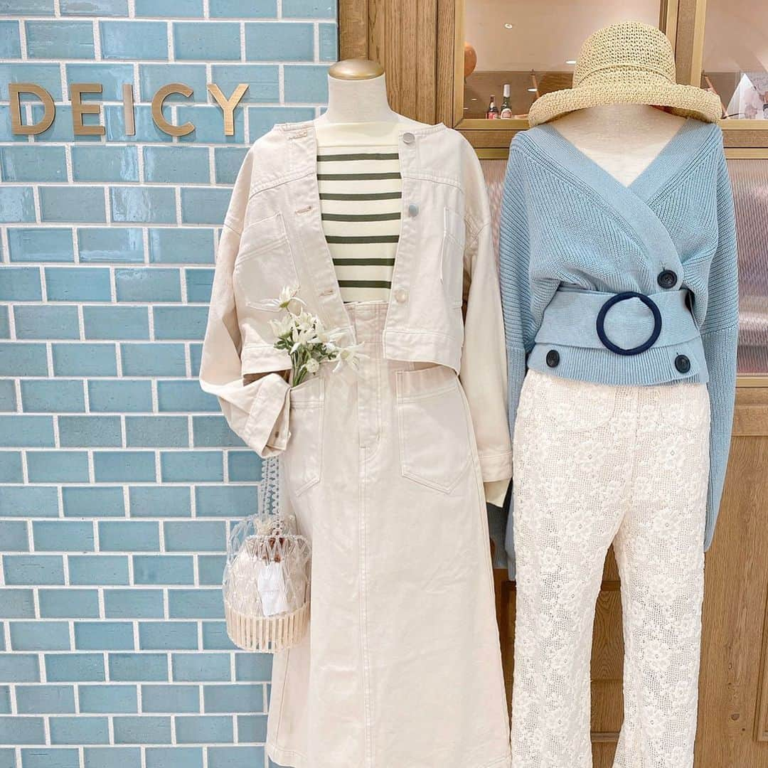 デイシーさんのインスタグラム写真 - (デイシーInstagram)「. 👒 DEICY casual style 💐 . アイボリーのデニム生地やレースのパンツ。 . カジュアルなスタイルにも DEICYらしい甘さを取り入れて...😌💞 . . #deicy #deicynagoya #deicynagoyaトルソー  #デイシー #デイシー名古屋 #mecouture #ミークチュール  #instagood #fashion #casual #spring #denim #コーディネート #ファッション #デニム #ボーダー #ハット #カジュアル #可愛い  #名古屋 #春 #nagoya #パルコ #名古屋パルコ」2月7日 21時27分 - deicy_official