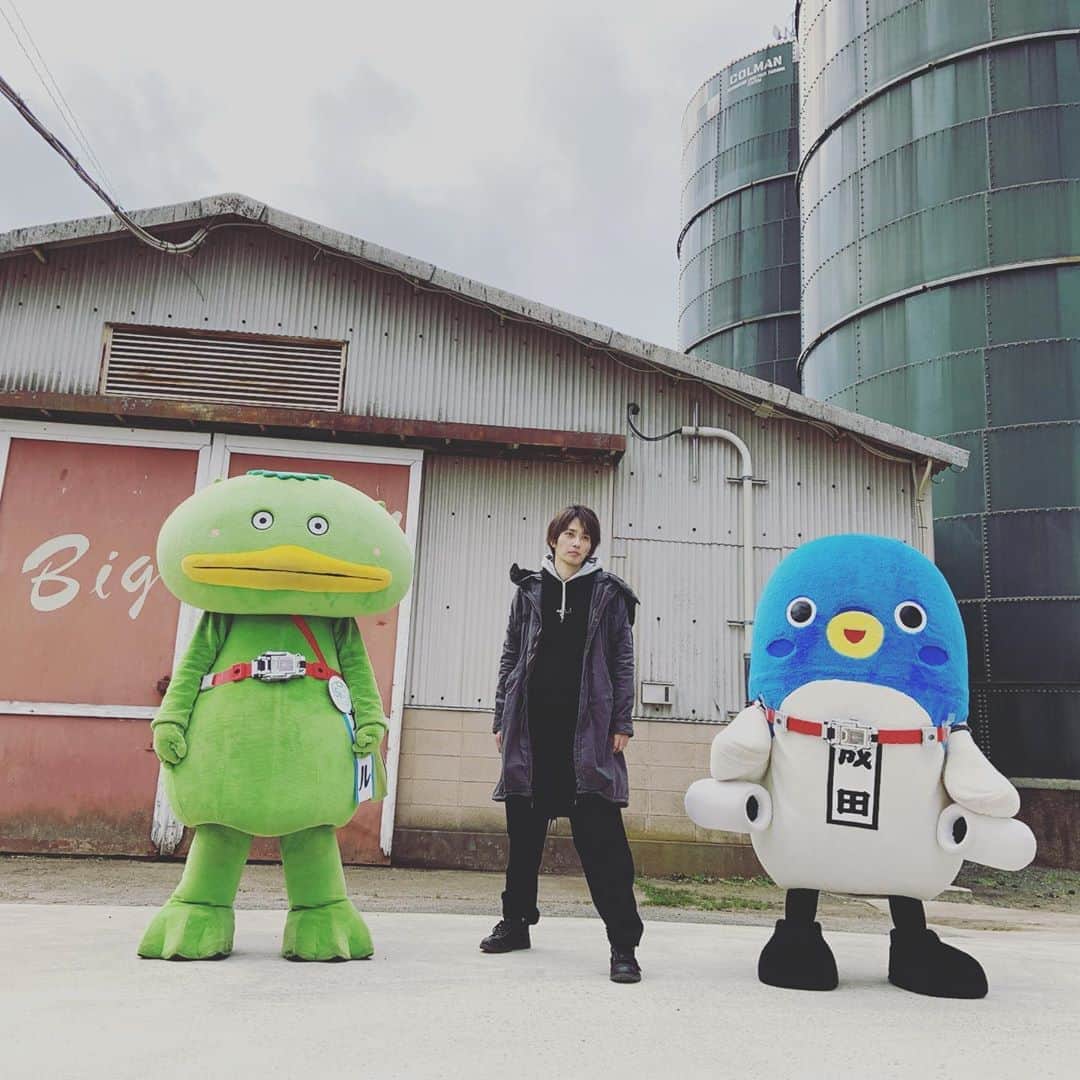 椿隆之のインスタグラム：「ゆるキャラになりました！  カテゴリー　ジョーカーw  #うなりくん  #カパル  #ゆめこちゃん  #成田ゆめ牧場  #ゆるキャラ  #成田市  #千葉県　#joker」
