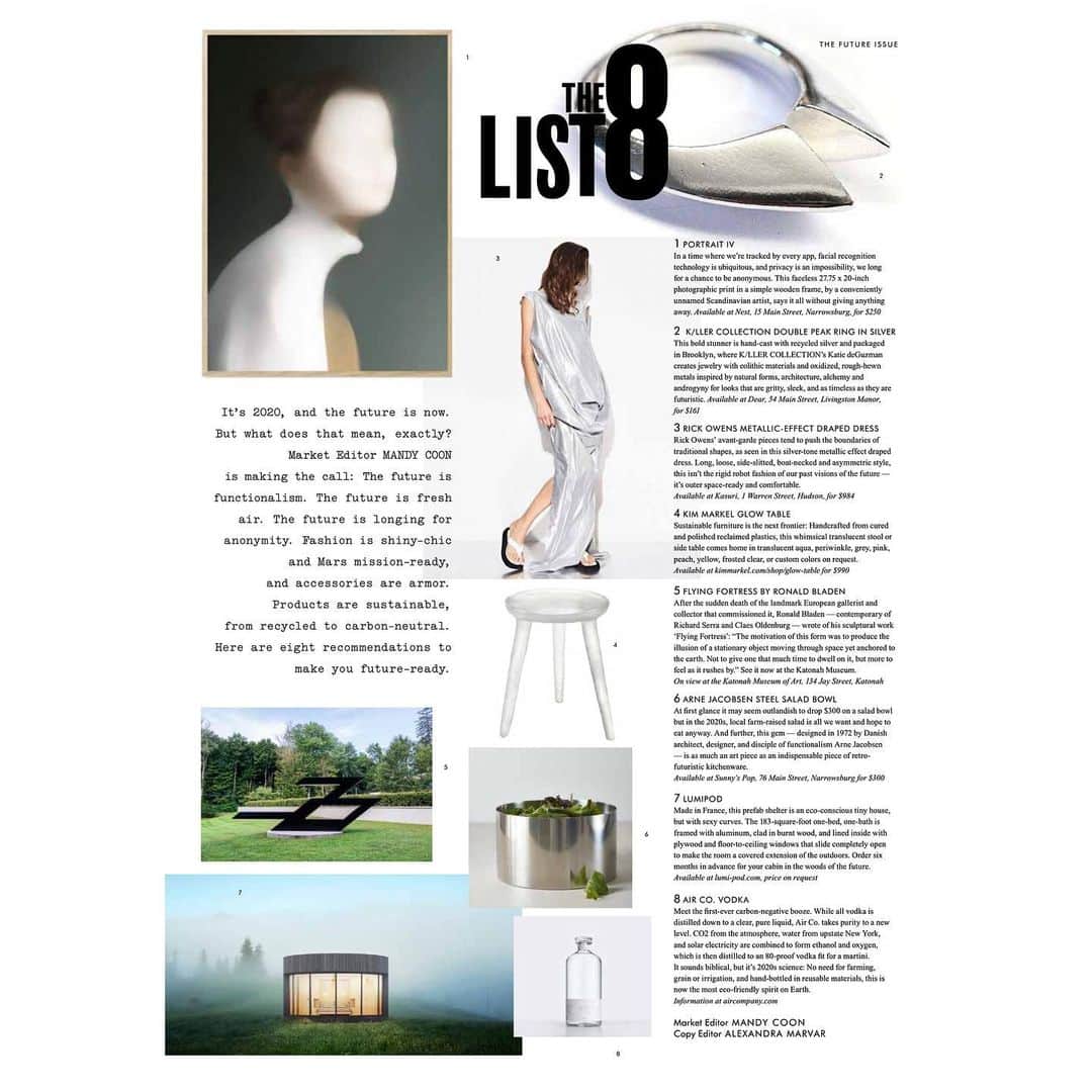 マンディクーンのインスタグラム：「I present the new 8-List, with recommendations to make you future-ready. 👽  Find it in the Future Issue of @dveightmag.」