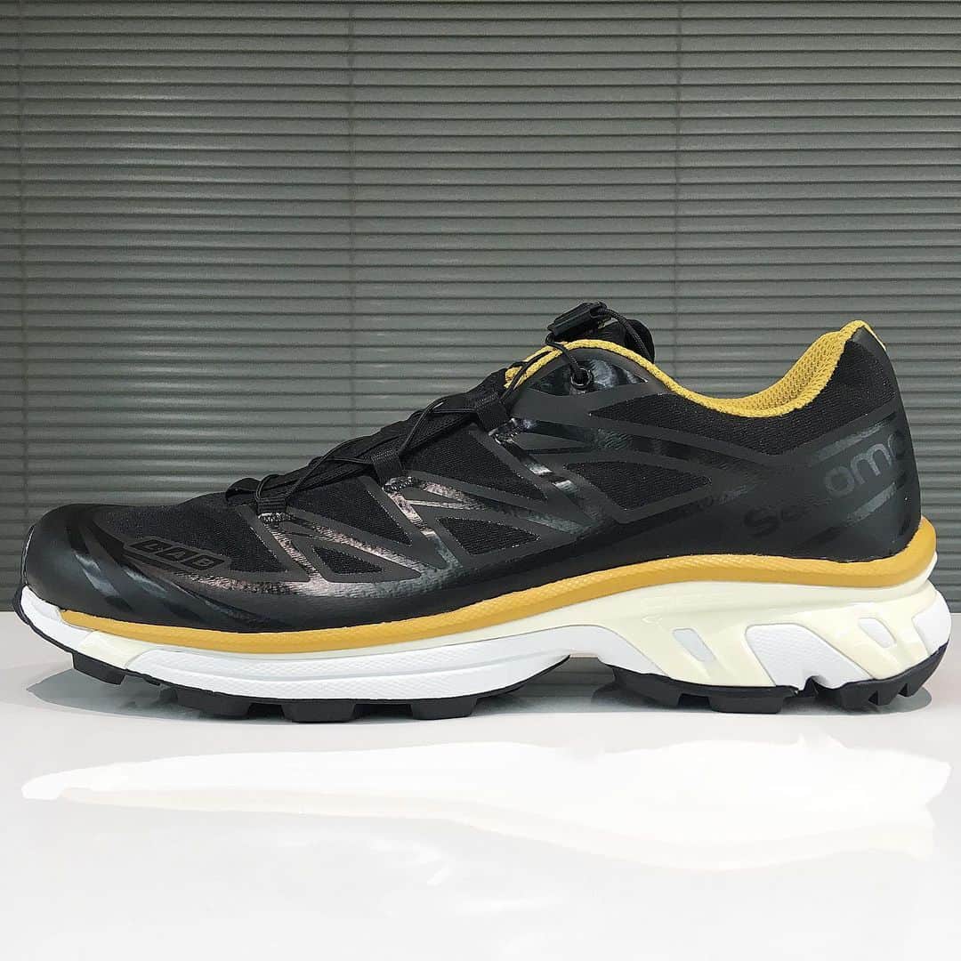 のインスタグラム：「20SS FUMITO GANRYU × SALOMON collabolation model “XT-6” has arrived at ELIMINATOR . Color : BLACK×ARROWWOOD×WHITE Price : ¥30,000 ( without tax ) . #fumitoganryu #ganryu #aikamoshita #ss20 #20ss #ss20collection #art #function #salomon #salomonadvanced #newkicks #newcollection #eliminator #tokyo #daikanyama #limitededition #mensfashion #menswear #mensselectshop #highsnobiety #instastyle #instafashion #japanesedesigner #fashion #highfashion」