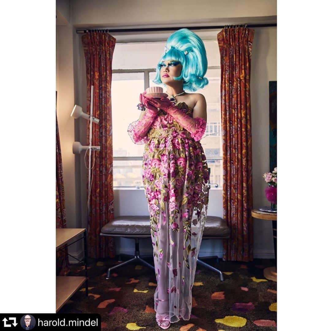 ジュン中山のインスタグラム：「#repost @harold.mindel ・・・ It’s Tea Time!!!: Check out my New Women’s HARAJUKU Editorial “WHERE THE CATWALK GOT ITS CLAWS” in SPIRIT & FLESH MAGAZINE @spiritandflesh Photographs by Me, HAROLD MINDEL @harold.mindel Starring JUN NAKAYAMA @junnakayama  Styled and Creative Direction by YACHI GAULT @neko_babooshka Hair by MAKO LIJIMA @makohairmakenyc Makeup by DMITRY @makeupbydmitry Wigs by STEVEN PERFIDIA @steven_perfidia Styling Assistant CHRISTOPHER SANDERSON @fashion_will_kill_you Retoucher WOJCIECH CYGANIK @abuzzretouch Wearing Dress by DOBS NY @dobs_ny  Shoes by NINA @ninashoes - - #editorial #editorialphotography #harajuku #harajukustyle #fashion #streetstyle #streetfashion #kiki #letshaveakiki #spiritandflesh #snfm #tea #teatime #womensfashion #japanese  #wigs #makeup #pink #luxurylifestyle #luxury #lux #nyc #lgbt  #portraitphotography #colorful #colorphotography」