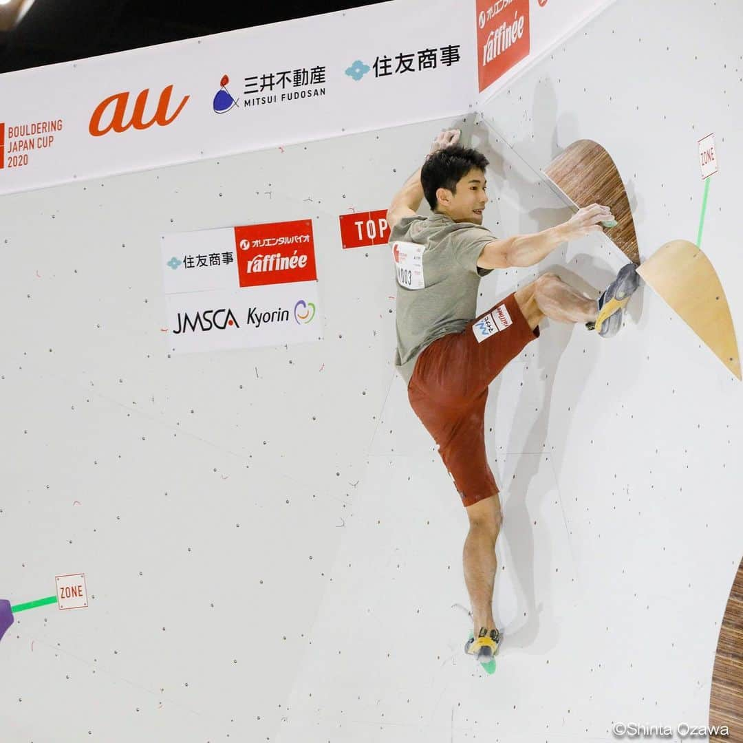 杉本怜さんのインスタグラム写真 - (杉本怜Instagram)「Boudering Japan Cup quali.﻿ ﻿ I was not good climbing today, fortunately I managed to make semi in 14th place. I hurt all over my body, but I put my all into semi!!﻿ ﻿ 今日のクライミングはぐだぐだ。競技終了後はついに予選落ちかと思ったが、なんとか明日につなぐことができた。あの場面でどうして落ちてしまったのかとかの反省もあるが、よくあそこで完登したと自分を少し褒めてもいいのかも笑﻿ 明日はオヤジの逆襲と言いたいところだが、オヤジ狩りあわないように頑張る。﻿ ﻿ ﻿ photo @shintaozawa﻿ movie @mydog3mes  Thank you!﻿ ﻿ #マイナビ  #オリエンタルバイオ #みらい住宅開発紀行 #raffine #mammut #lasportiva #rhinoandbird #東京粉末 #rollfilm ﻿ @orientalbio1991 @mammut_japan @lasportivajp @tokyopowder @rhinoandbird_nishinippori @fishandbird_toyocho @kashi_koubou_sundial」2月8日 17時00分 - odenpyon