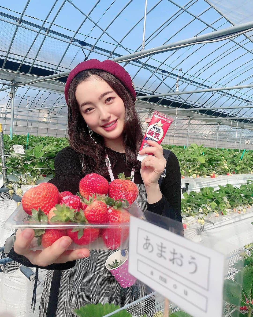 田島芽瑠さんのインスタグラム写真 - (田島芽瑠Instagram)「🍓いちご狩り2020🍓」2月8日 22時05分 - meru_chan_official