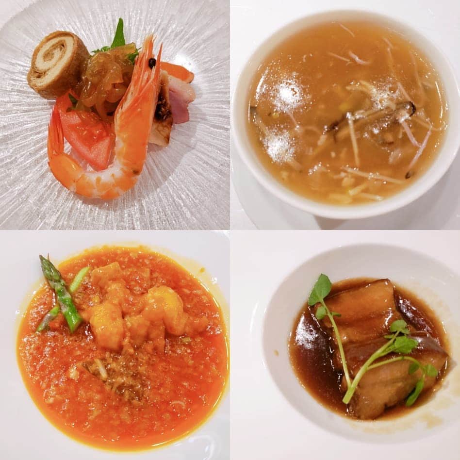 桃瀬えりなのインスタグラム：「会食🍴今日は中華でした💗 美味しかったー😋  #gourmet #hotel #dinner #follow #followme #大阪 #ホテルニューオータニ大阪 #大観苑 #中華 #コース料理 #グルメ #いいね返し #フォロー返し」