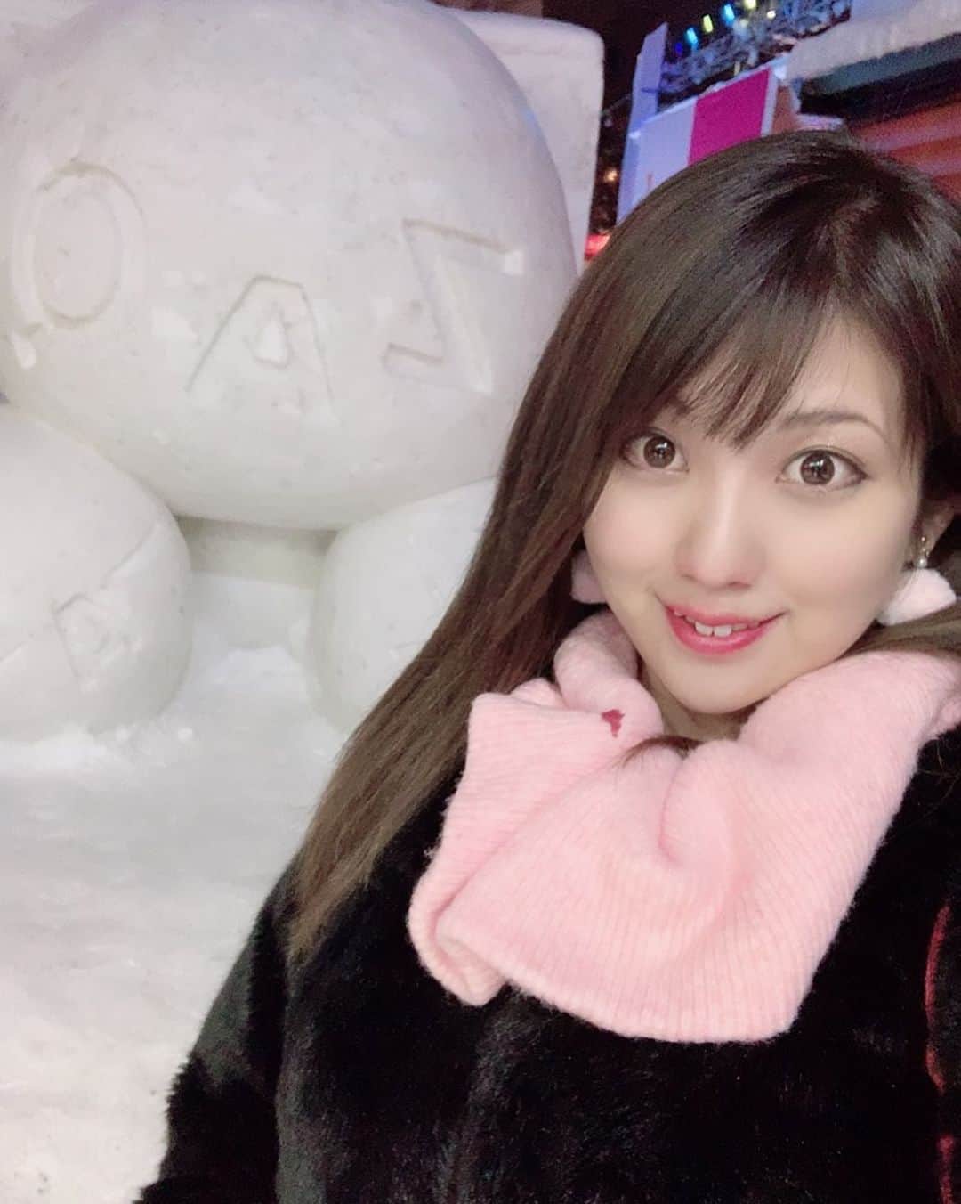 神谷麻美さんのインスタグラム写真 - (神谷麻美Instagram)「#雪 にテンション上がりすぎて、 昼間はそんなに寒くなかったよ💗☃❄💗 夜は寒いけどね❄:;((•﹏•๑)));:⛄❄ #hokkaido 💖❄☃💖 #snow ☃❄💗💗 #雪だるま　⛄️❄️💖」2月9日 12時32分 - asamice428