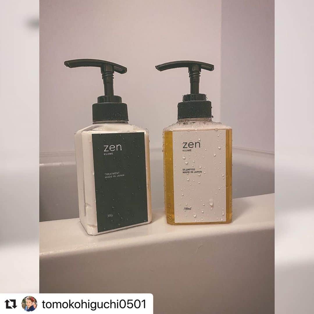 のインスタグラム：「#Repost @tomokohiguchi0501 ・・・ 💇‍♀️ 新しく発売されたkujime Zenシャンプー&トリートメント！🧴 しばらく使い続けると髪質が変わるって事で使ってみてたら、あらびっくり！ホントーに変わったよ！ まず、1回使っただけでも全然違ったんだけど… 髪が柔らかくなって、しっとりさらさらに♡  @inouenaho1207 プロデュースの香りも大人なリラックス出来る香りで、とっても良かった☺️ お値段の価値あり👏 ---------------------------------------------------- ✅KUJIME zen シャンプー 300ml 定価:10,000円(税別) ✅KUJIME zen トリートメント 300g 定価:10,000円(税別) ・ 《主要成分》 コラーゲン、シルク活性剤、ヒアルロン酸 ・ 《実際に愛用したスタッフの声》 ⚫︎サラッサラになる ⚫︎髪が柔らかくなった ⚫︎髪のまとまりがいい ⚫︎寝癖がつきづらくなった ⚫︎泡のキメが細かい ⚫︎シルクのような艶髪になる ⚫︎髪の傷み、パサつきが良くなった ⚫︎指通り、クシ通りがいい ⚫︎サロントリートメント後みたい ・ 🔘WEB( @kujime.official ) 🔘渋谷院( @kyoritsu_shibuya ) 🔘新宿本院( @kyoritsu.shinjyukuns ) にて販売致しております🧴✨ ・ 商品のみの購入も可能です⭕️ ・ お気軽に、在庫お問い合わせなどお待ち致しております📞 ・ 【渋谷院】 ➿0120-340-428 ・ 【全国25院共通】 ➿0120-500-340 ・ #共立美容外科 #共立美容歯科 #共立美容皮膚科 #美容 #美容外科 #美容皮膚科 #美容歯科 #整形 #クリニック #kyoritsubiyo #cosmeticsurgery #plusticsurgery #beauty #shampoo #treatment #haircare #KUJIME #シャンプー #ドレープシャンプー #トリートメント #ヘアケア #美髪 #艶髪 #美髪ケア #髪質改善 #芸能人ご用達 #美容外科監修 #サロンクオリティ #限定販売」