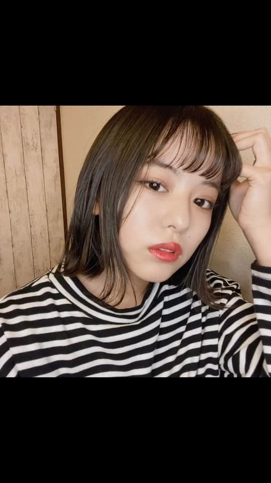 横島ふうかのインスタグラム：「⚠️眉毛のカット、消えちゃいました。」