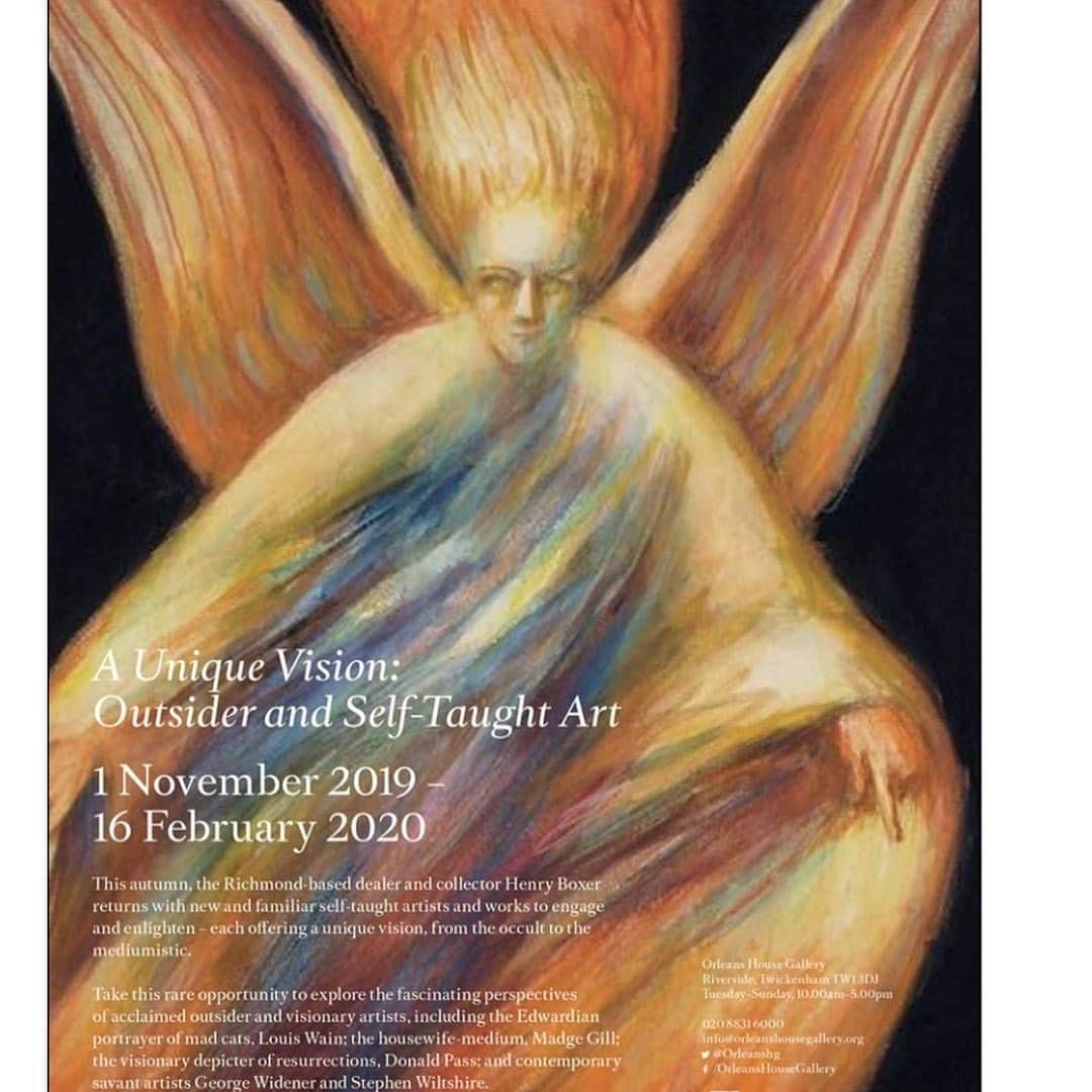 ピート・タウンゼントのインスタグラム：「Any Who fans coming to Kingston this week may like to visit Henry Boxer’s wonderful display of Outside Art. Henry’s work as a curator influenced and inspired the character of Louis in my novel THE AGE OF ANXIETY. The show closes on Sunday 16th. A painting I own by Donald Pass is featured in the show. . . . . . #outsiderart #henryboxergallery #theageofanxietyanovel #theageofanxiety #donaldpass #georgewidener」