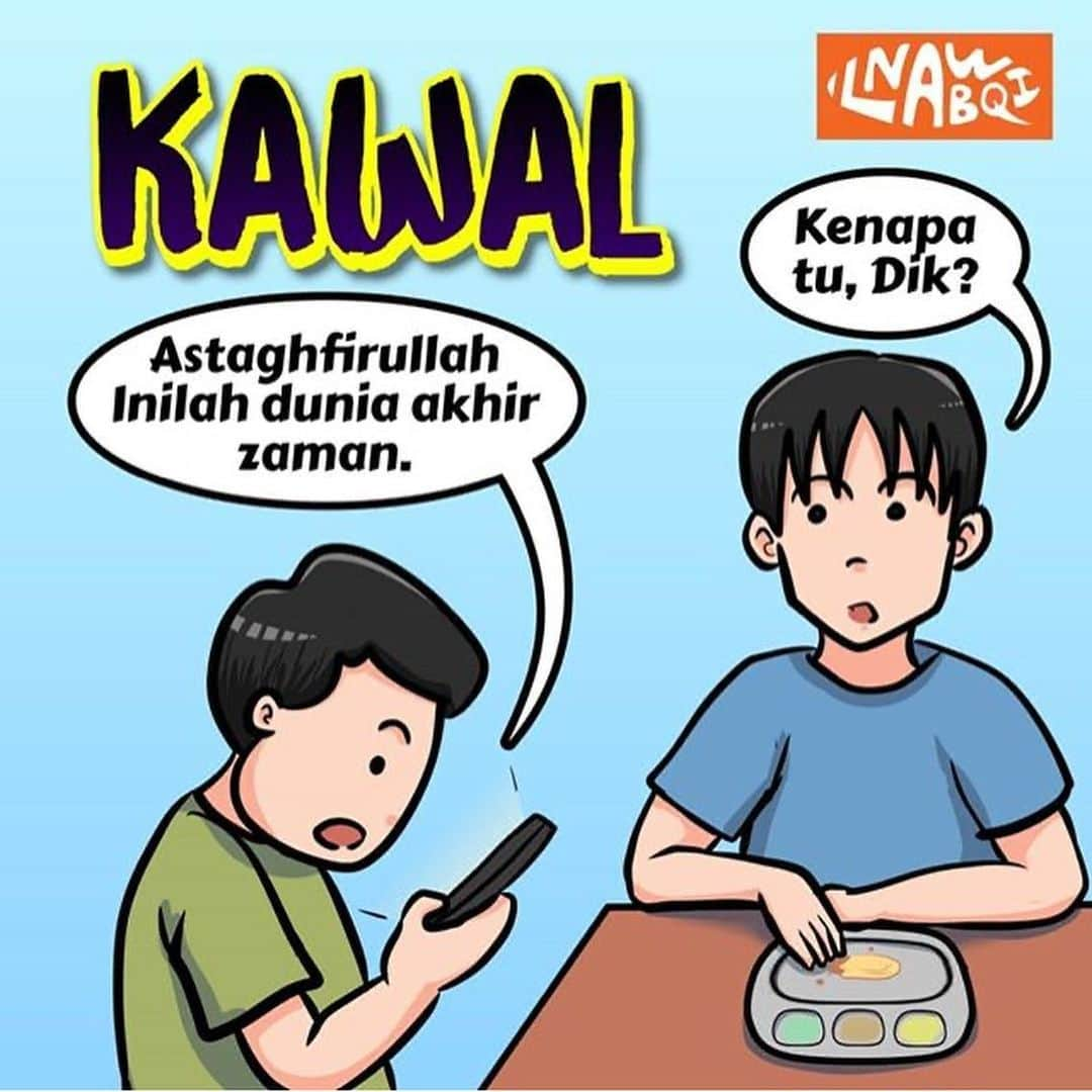 Koleksi Komik Malaysiaさんのインスタグラム写真 - (Koleksi Komik MalaysiaInstagram)「#Repost @katakatatakterkata with @get_repost ・・・ Buka televisyen ada maksiat, ada seksi-seksi. Buka Instagram, ada gelek-gelek. Bukan Facebook, ada  fitnah-fitnah.  Media sosial, tidak selamat lagi untuk diri kita yang mahu menjaga agama kita.  Yang mempunyai kesedaran dakwah, perlu menjadi pelopor menyediakan konten dakwah. Mengajak dan berpesan di media sosial. Video, komik, penulisan, nasyid dan sebagainya.  Adapun diri kita. Tak usah terlalu mengeluh dan mencaci maki kemaksiatan, andai kita sendiri masih menyokong 'mereka' dengan menge'like' komik, video mengarut 'mereka'. Siap follow lagi. 🤦🏻‍♂️ Jom mulakan dengan diri kita. Jom follow page-page yang bermanfaat. Dan unfollow 'mereka' yang selalu mempamerkan kemaksiatan secara terbuka.  #komikdakwah #komiktarbiah #iqomic #nasihatislami #komikstrip #komikmalaysia #comicartists #illustration #muslimscomic #muslimlife #tazkirah  Nak beli komik. Wassap saya dengan tekan link ini Www.wasap.my/60139148014/pilihanKomikDakwah」2月9日 21時29分 - tokkmungg_exclusive