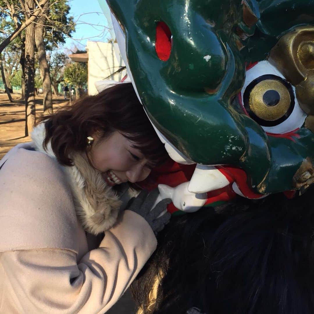 小林佳果さんのインスタグラム写真 - (小林佳果Instagram)「キャー！ パクリ！！ #エイサー　#獅子舞　 #いいことがありますように」2月9日 23時23分 - keika_kobayashi