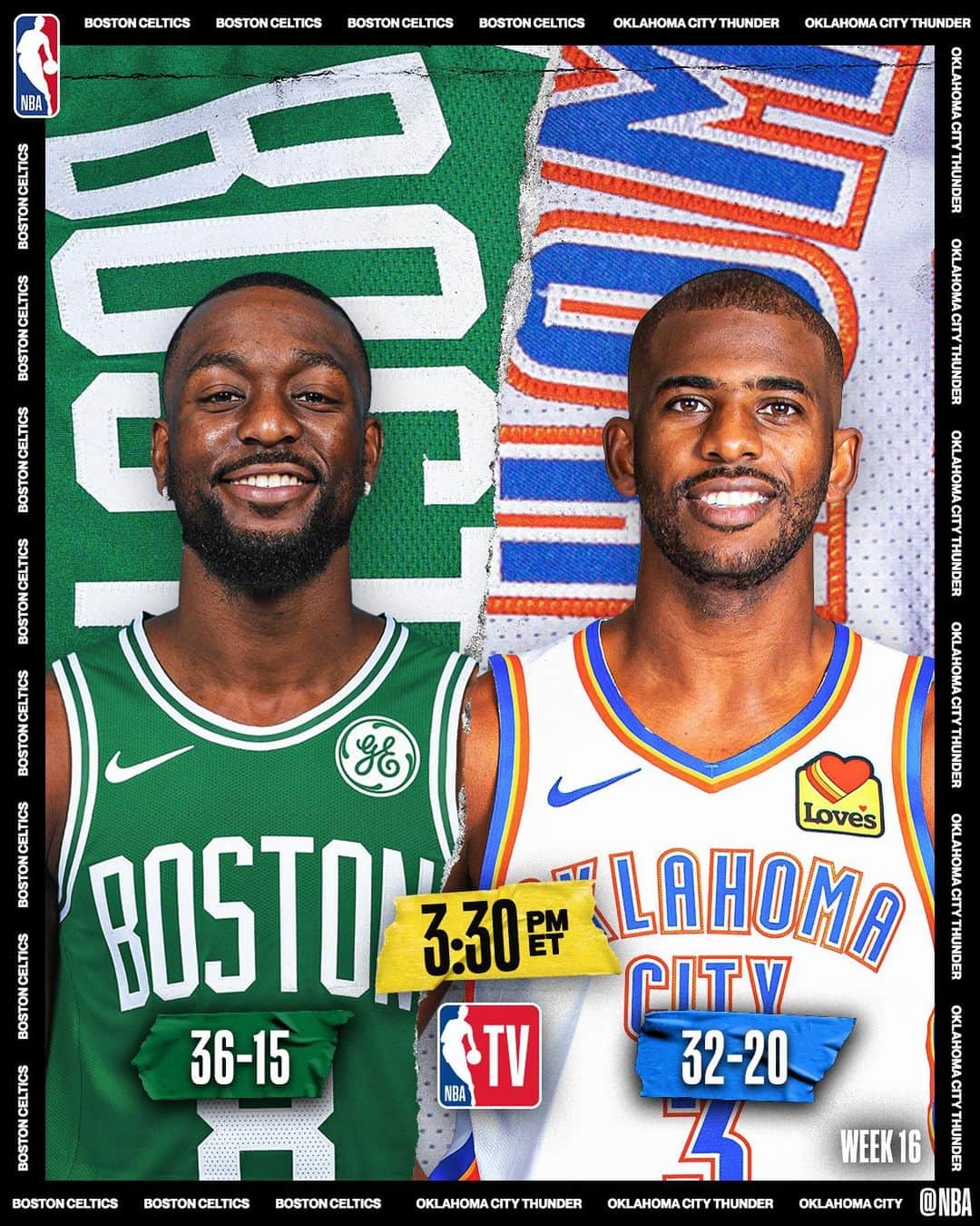 NBAさんのインスタグラム写真 - (NBAInstagram)「Today’s @nbatv doubleheader tips off at 3:30pm/et! . . . • 7 All-Stars in action • @celtics seek 7th straight W, @okcthunder seek 5th straight W • @utahjazz (4th in West), @houstonrockets (5th in West): separated by .5 game.」2月10日 0時26分 - nba