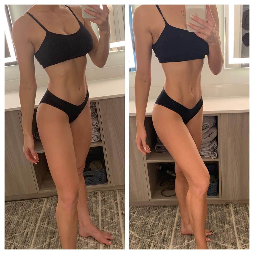 ホープ・ビールのインスタグラム：「A did a simple 30 day challenge for myself. . As most of you know Oct, Nov, and Dec was super hard on me mentally and emotionally so I stopped training consistently. I got my groove back after the first of the year and started lifting and eating more. Although, my changes aren’t drastic I can see a huge difference in the way I feel. Funny enough, my weight didn’t change, if anything I gained a few pounds💪🏼 . I added in 3 days weight training and cut back on my high intensity workouts.  I also started eating better which makes a huge difference when trying to build and cut fat. . I want to be very clear that I didn’t do this bc I felt over weight, I did this for my mental health and gave myself a challenge to know that I can still do this. It’s not about reaching the perfect body for me anymore but about knowing I have the will power and strength to reach my goals. . Current stats: Weight: 135 Height: 5’7 Body fat: who cares, as long as you feel good that’s what important! . #real #truth #results #challenge #fitness」