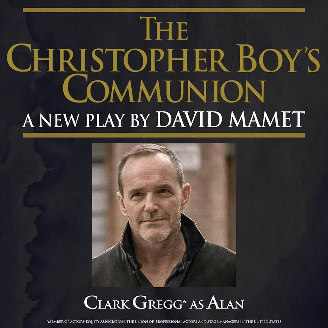クラーク・グレッグのインスタグラム：「@christopherboyplay 9 out of 11 shows SOLD OUT! Don’t miss your chance to see these greats on stage!  Thank you to @Pam_susemiehl for these beautiful photos of @clarkgregg in TCBC rehearsal. Info & ticketing in bio. @williamhmacy  @rebeccapidgeon  @gnomeadder  #FionnulaFlanagan #DominicHoffman  #DavidPaymer @hill_laur  @gabrieal15  @johniacovelli  #theater #theatre #lathtr #mamet #davidmamet #christoperboyscommunion @atlantictheater  @pam_susemiehl」