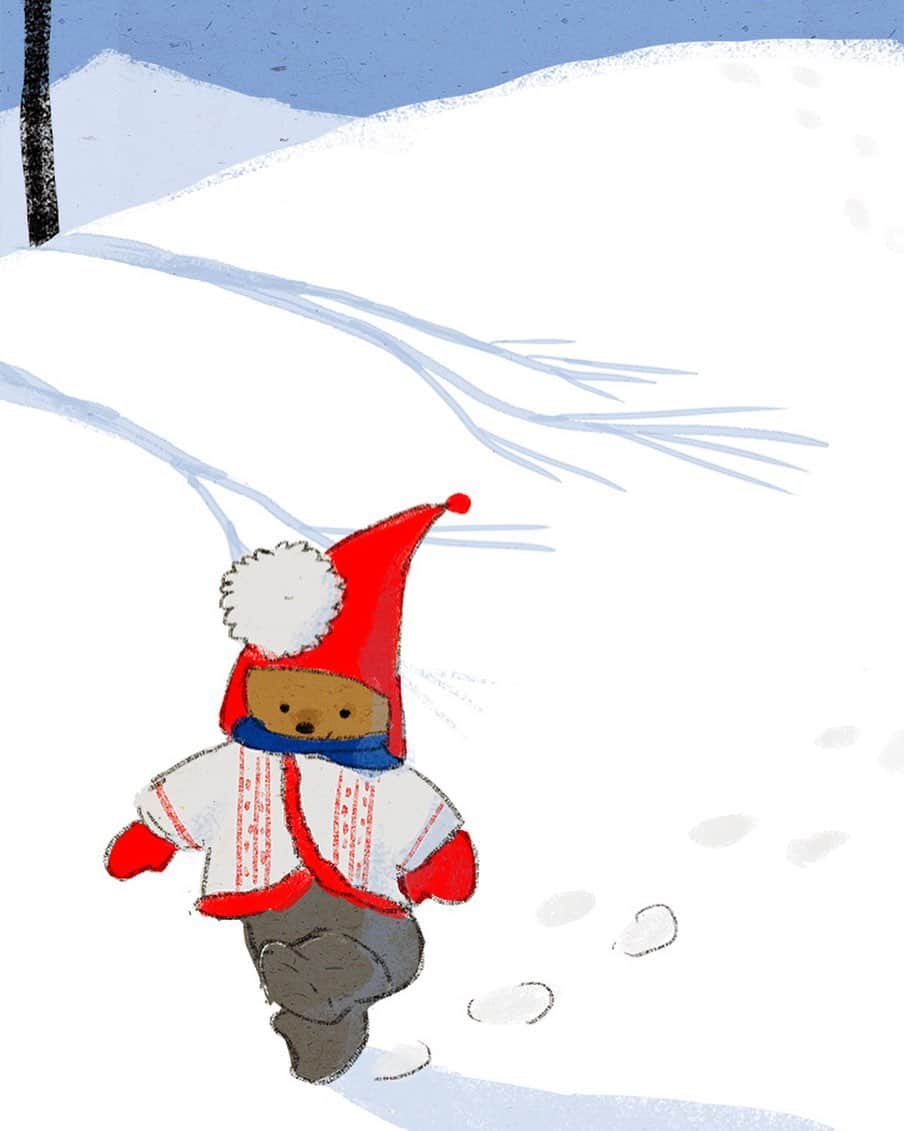 momoroさんのインスタグラム写真 - (momoroInstagram)「いちばん　いちばん  #illustration #snow #winter #冬#雪#momoro#ももろ#イラスト」2月10日 7時55分 - momoro6666